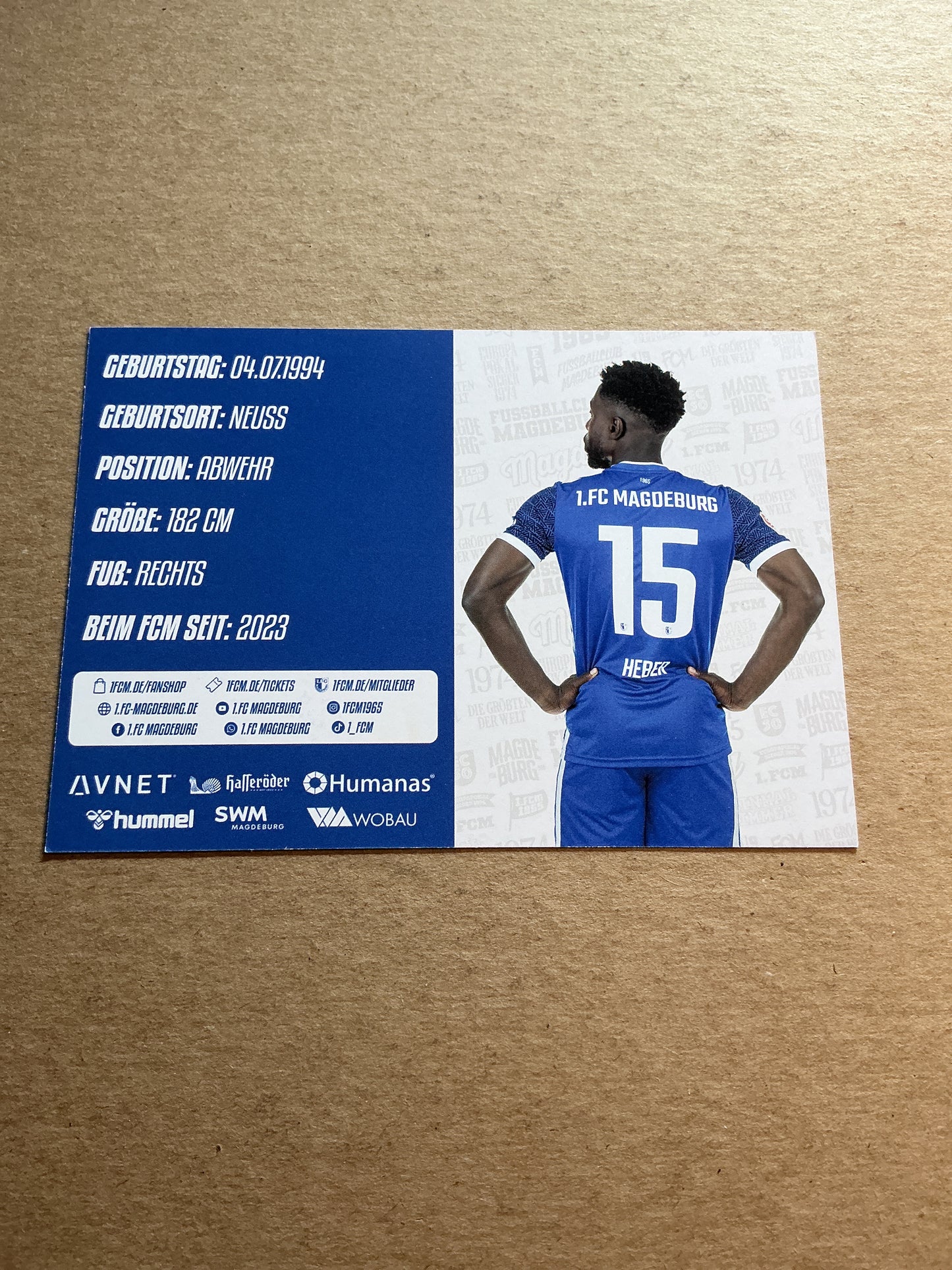 Daniel Heber, Germany 🇩🇪 1.FC Magdeburg 2024/25 hand signed