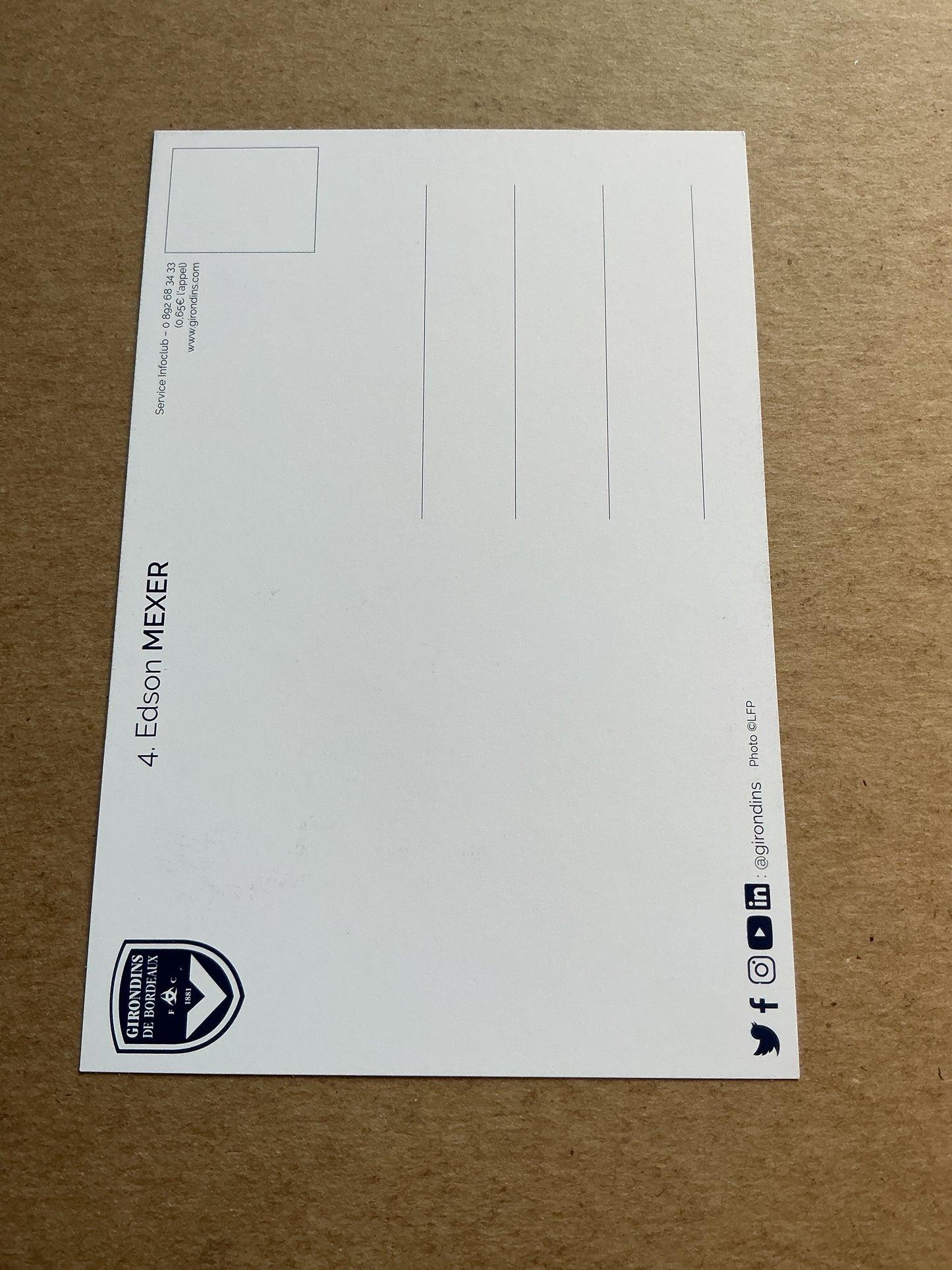 Edson Mexer, Mozambique 🇲🇿 Girondins Bordeaux 2021/22 hand signed