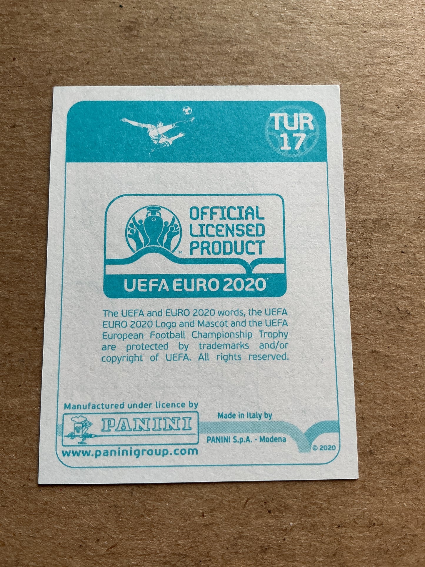Hakan Çalhanoğlu, Türkiye 🇹🇷 UEFA Euro 2020 Panini hand signed