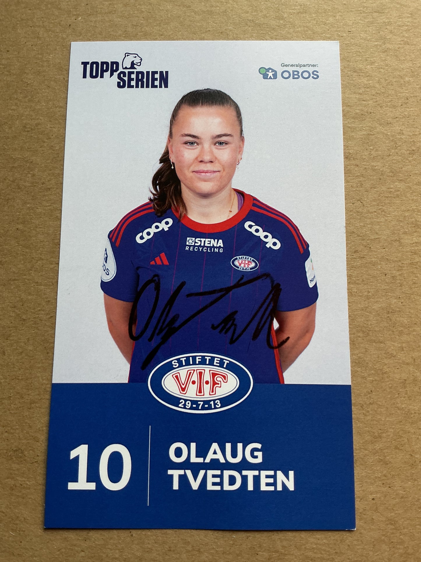 Olaug Tvedten, Norway 🇳🇴 Vålerenga IF 2023/24 hand signed