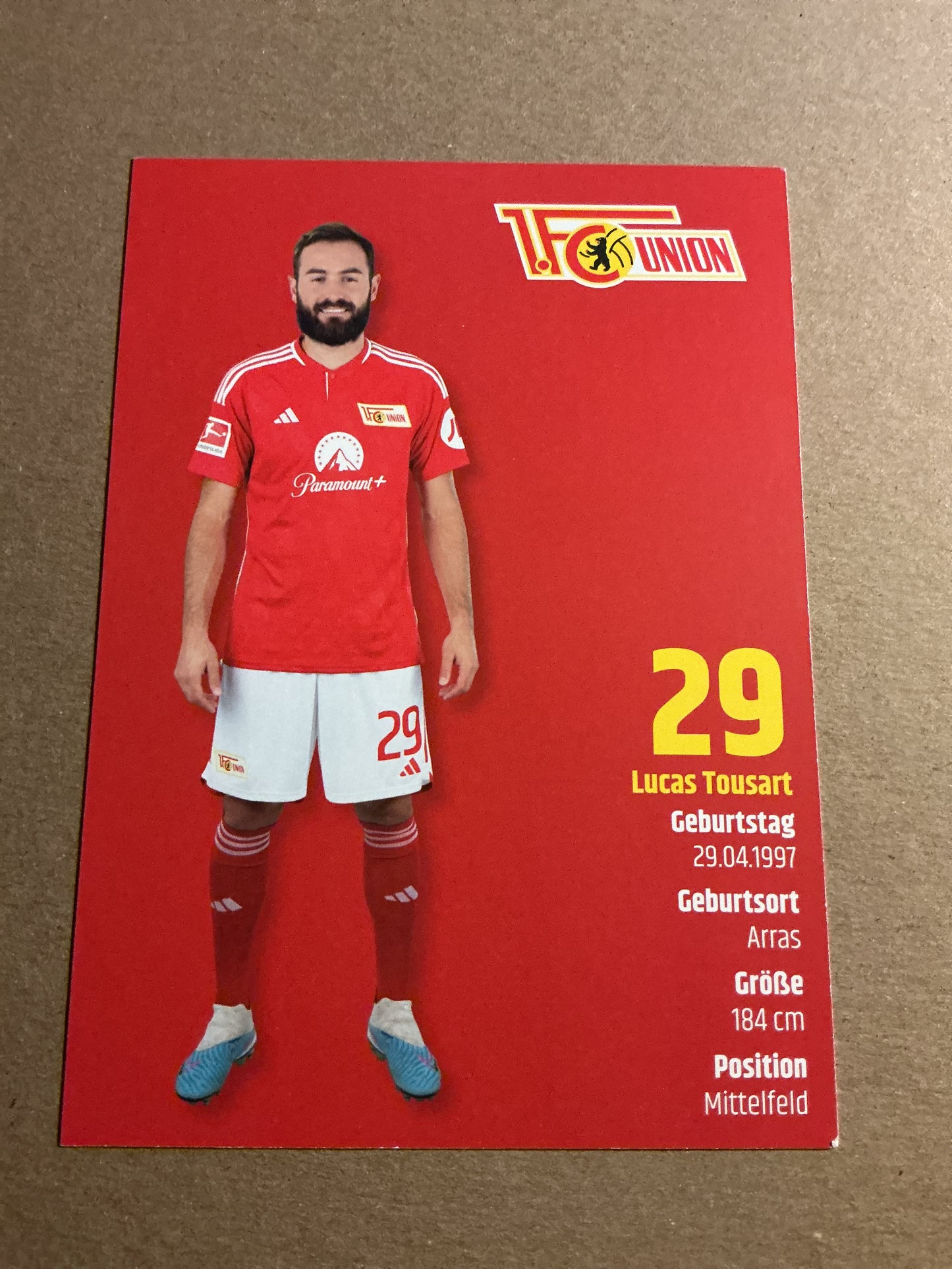Lucas Tousart, France 🇫🇷 1.FC Union Berlin 2023/24 hand signed