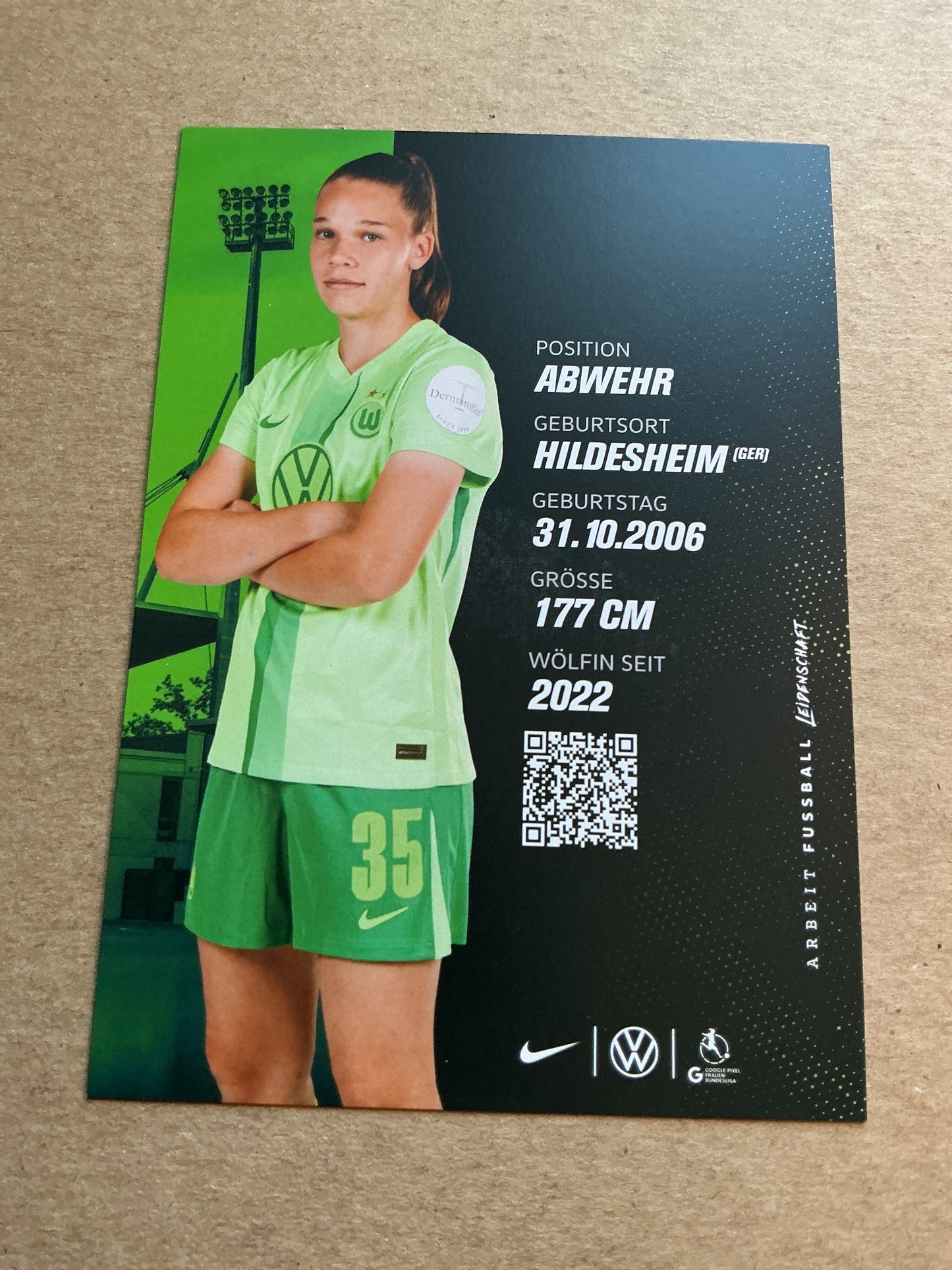 Karla Brinkmann, Germany 🇩🇪 VfL Wolfsburg 2024/25 hand signed