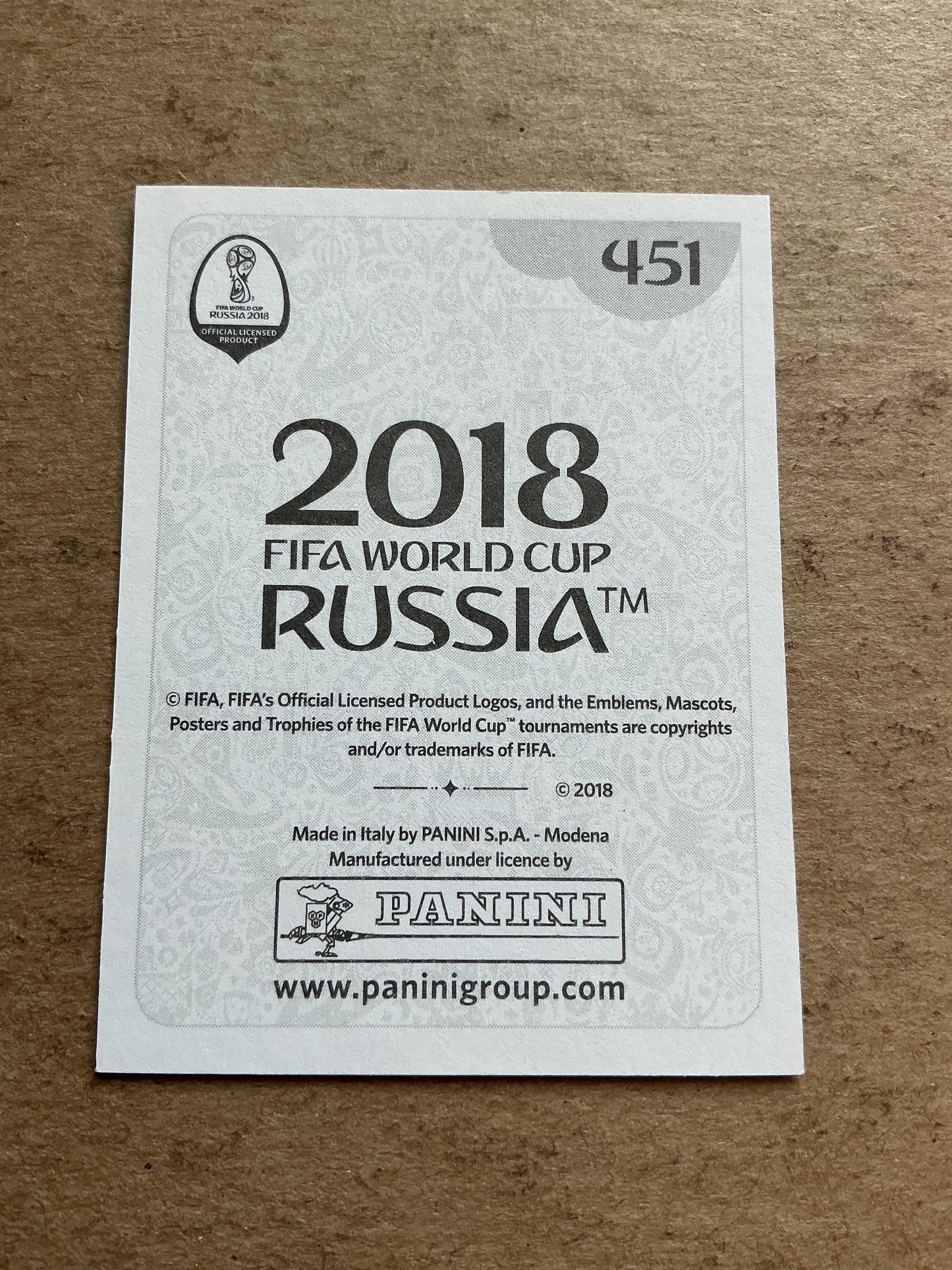 Timo Werner, Germany π©πͺ FIFA World Cup 2018 Panini hand signed