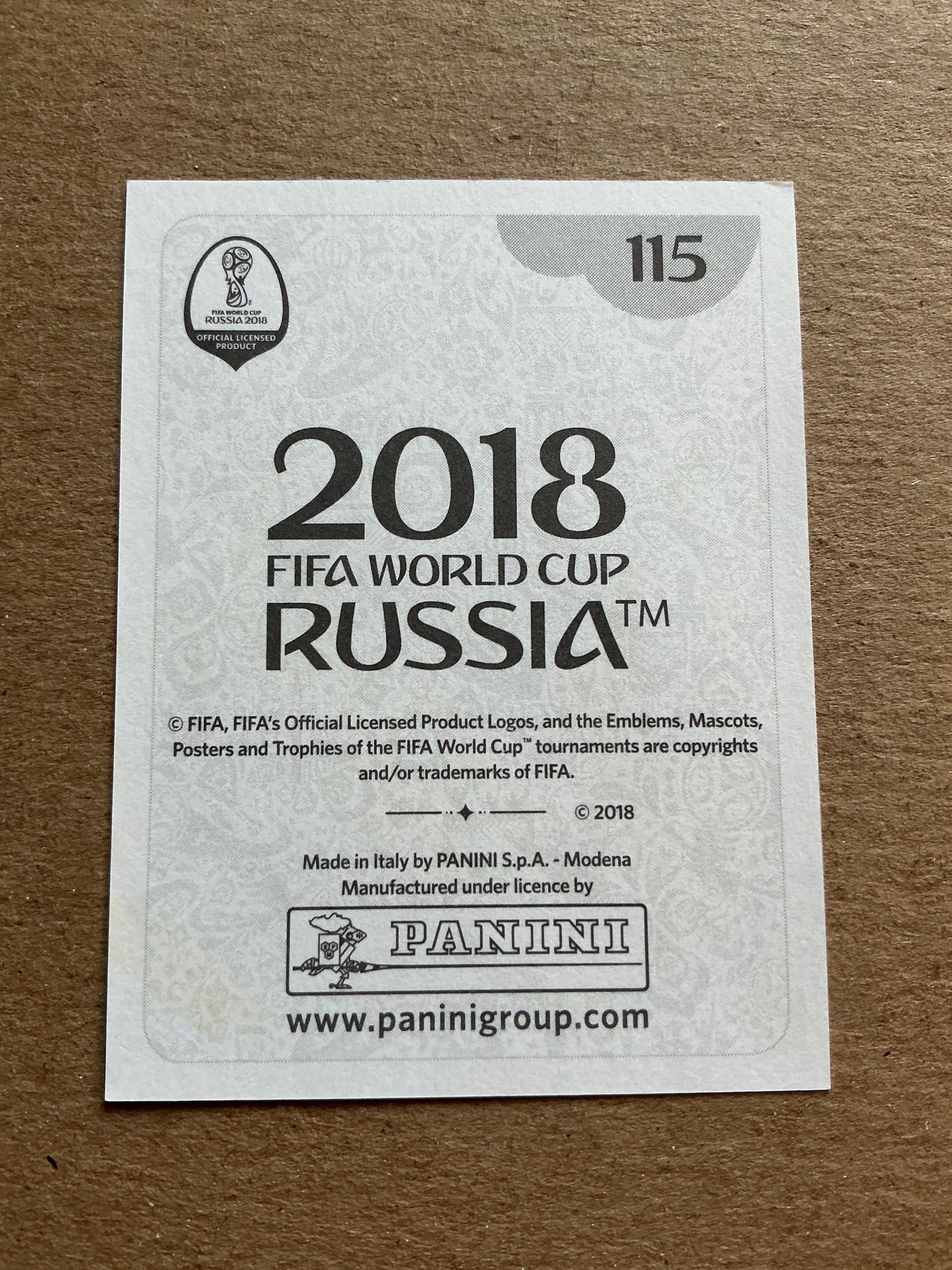 Bruno Alves, Portugal ๐ต๐น FIFA World Cup 2018 Panini hand signed