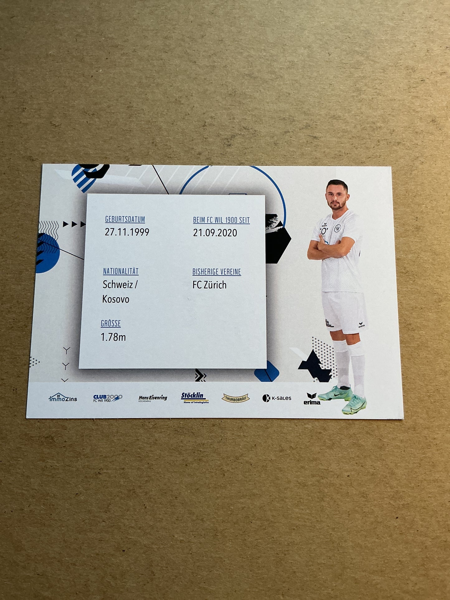 Lavdim Zumberi, Kosovo 🇽🇰 FC Wil 2021/22 hand signed