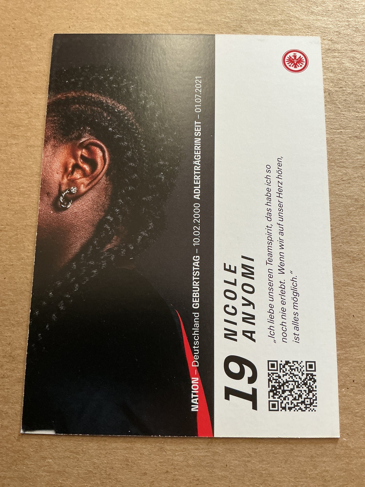 Nicole Anyomi, Germany 🇩🇪 Eintracht Frankfurt 2023/24 hand signed