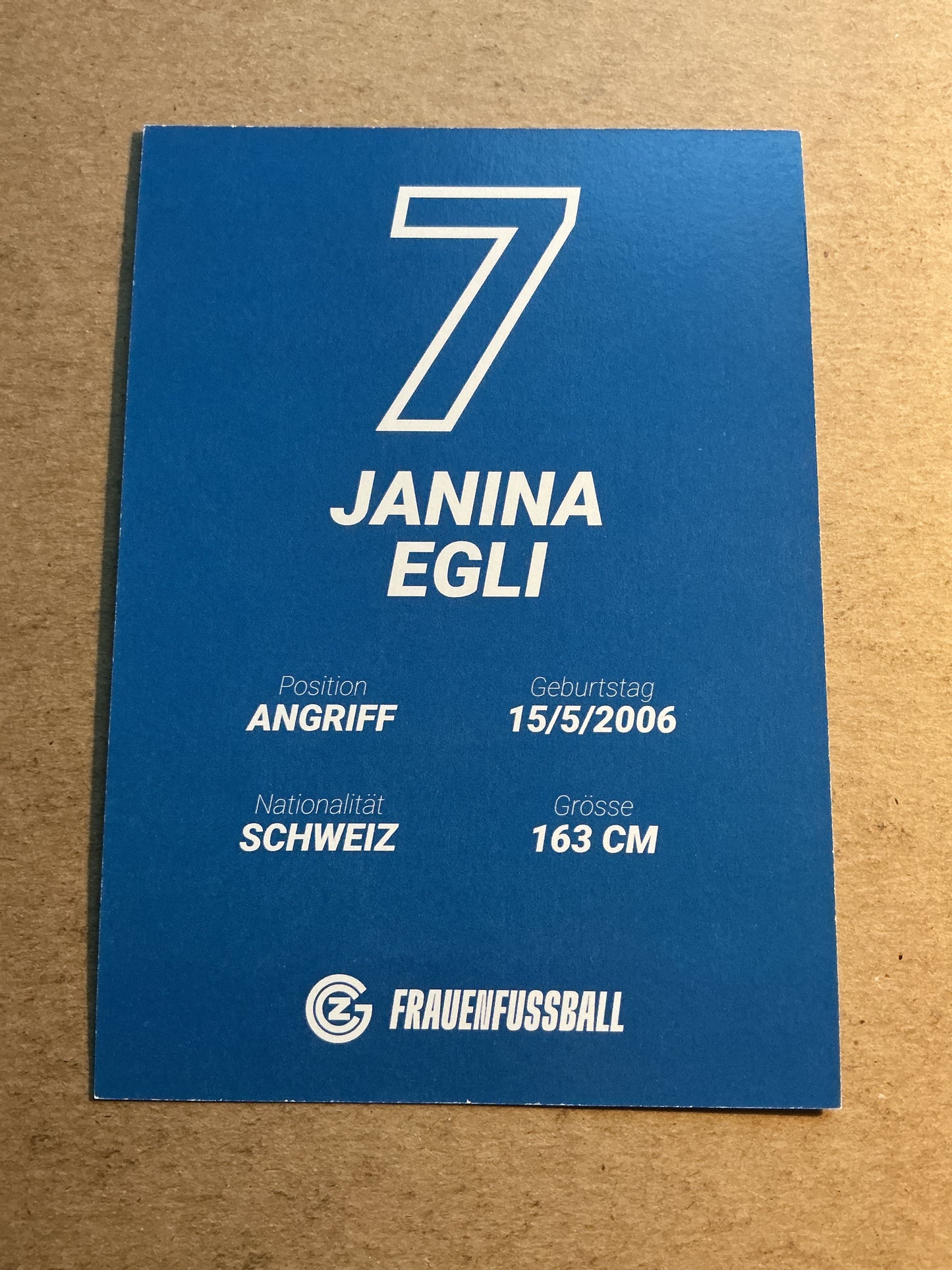 Janina Egli, Switzerland 🇨🇭 Grasshopper Club Zürich 2025/26 hand signed