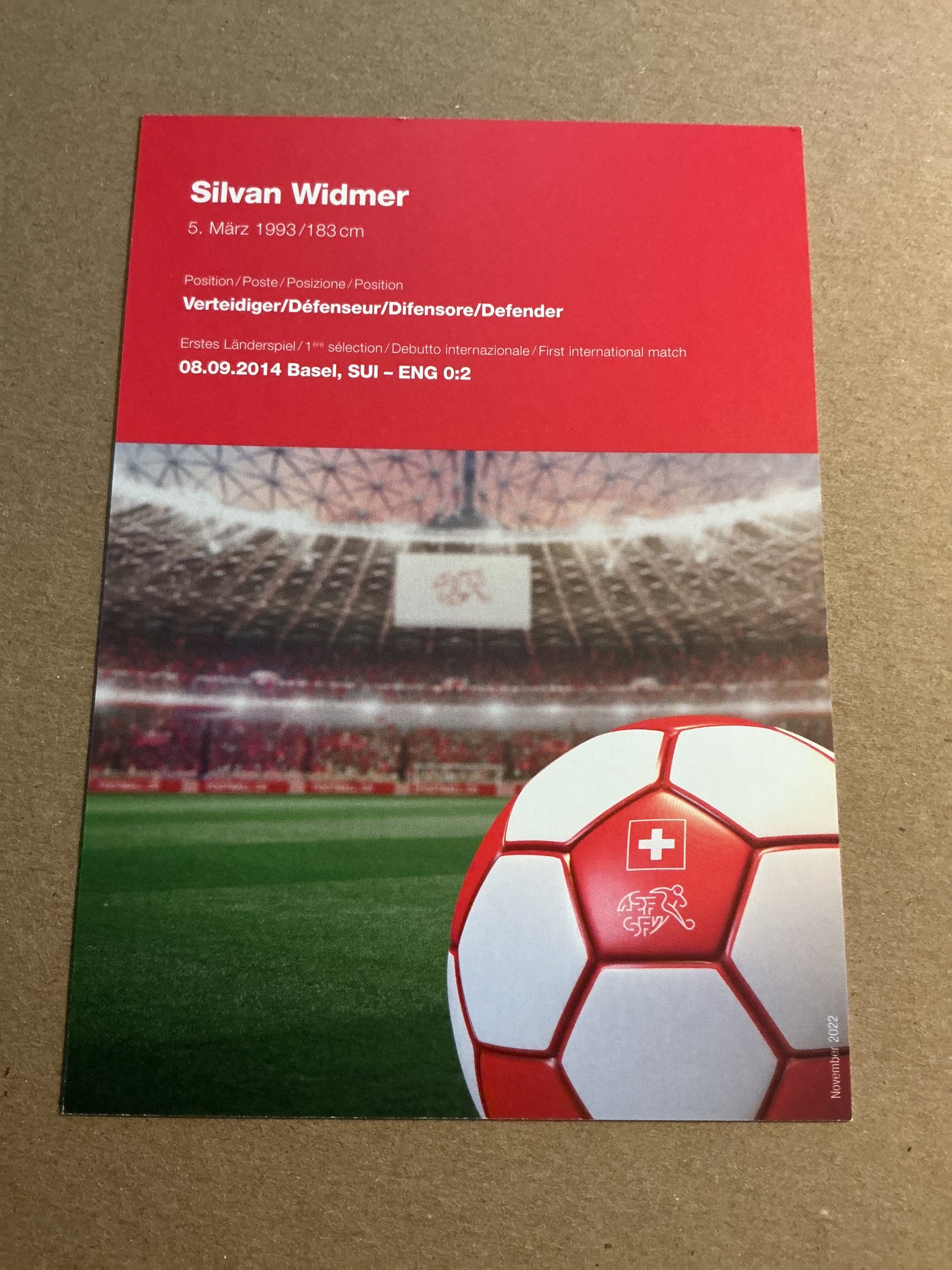 Silvan Widmer, Switzerland 🇨🇭FIFA World Cup 2022 hand signed