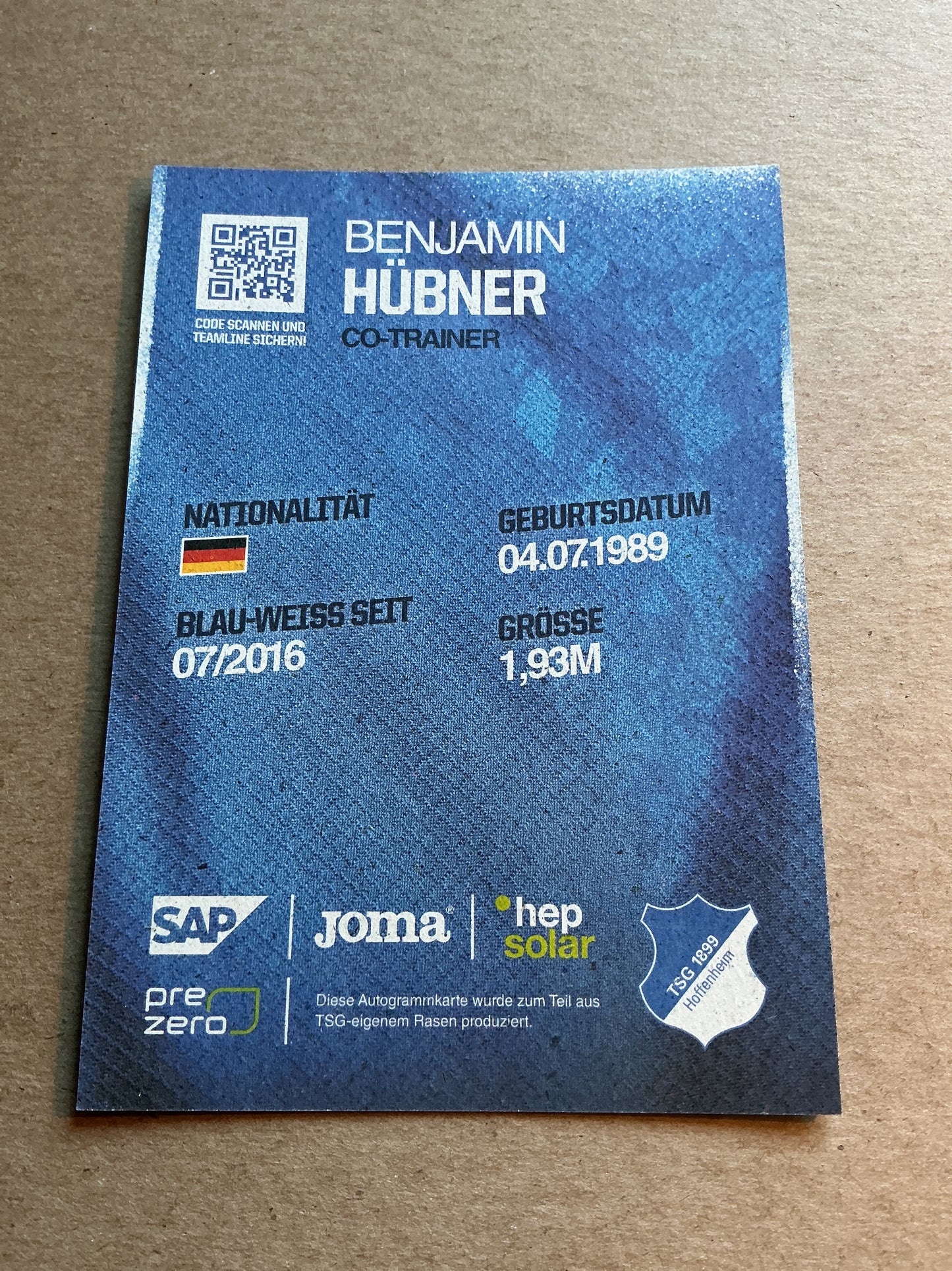 Benjamin Hübner, Germany 🇩🇪 TSG 1899 Hoffenheim 2024/25 hand signed