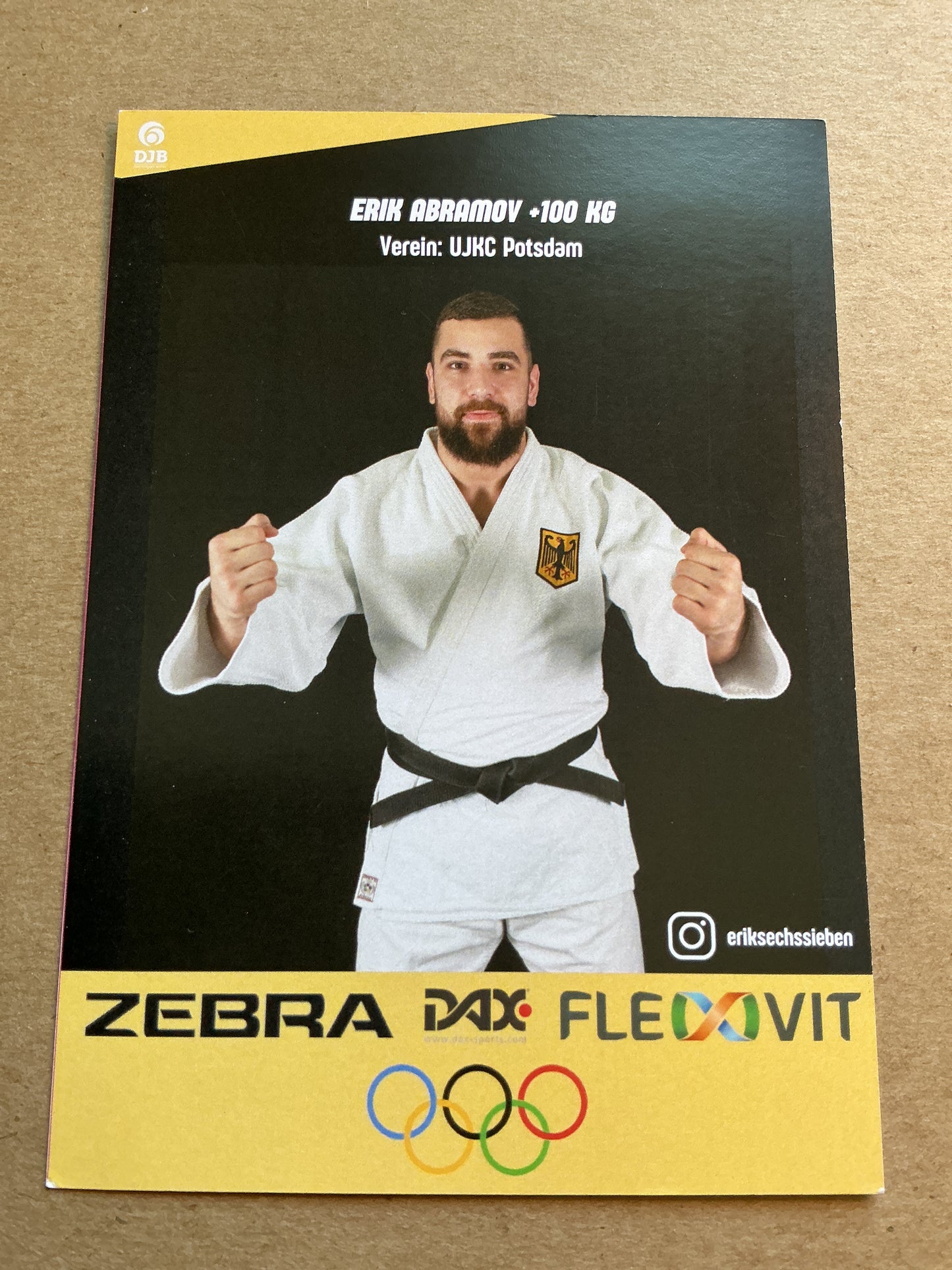 Erik Abramov, Germany 🇩🇪 Judo Summer Olympics 2024 hand signed