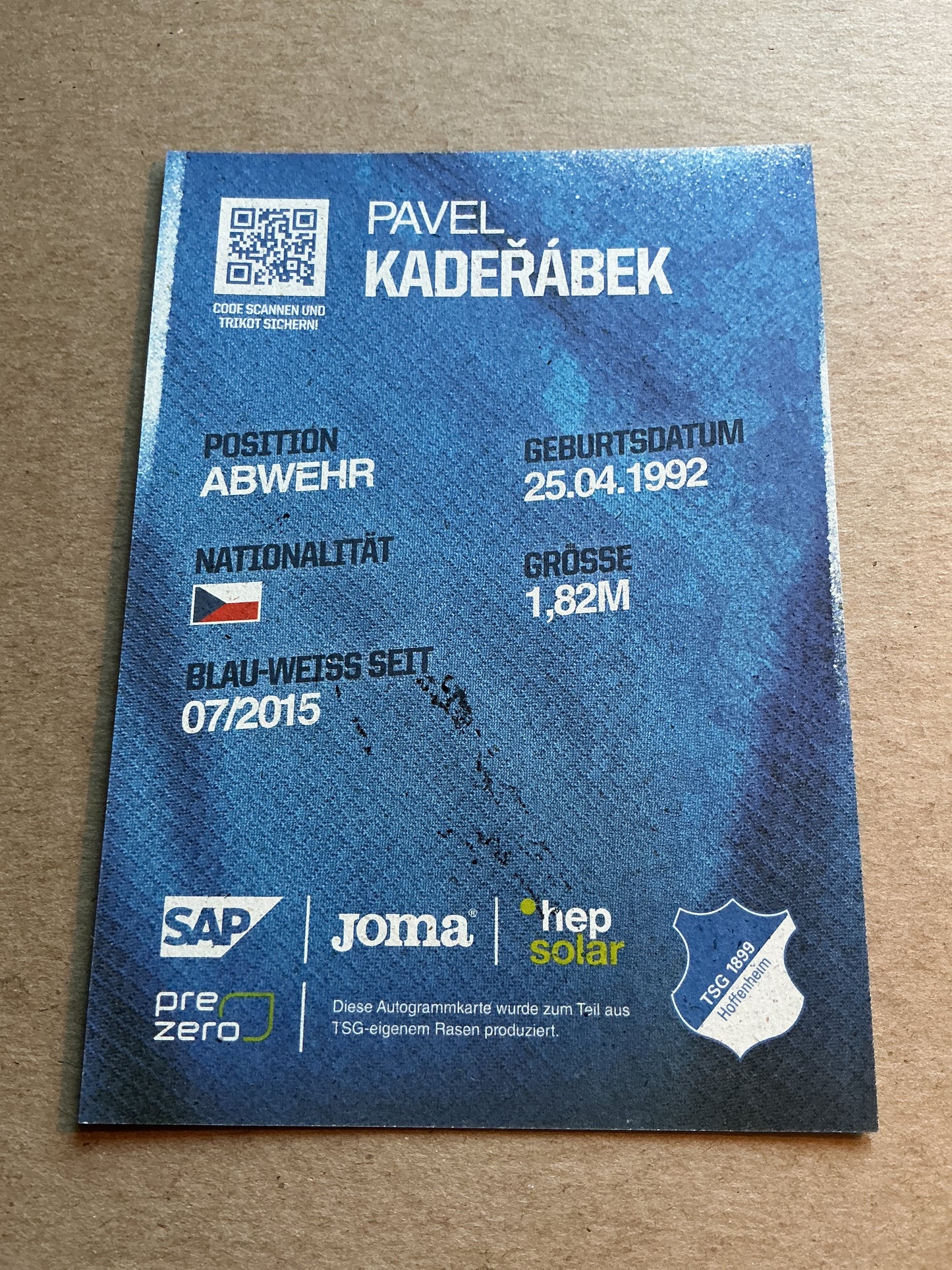 Pavel Kaderabek, Czech Republic 🇨🇿 TSG 1899 Hoffenheim 2024/25 hand signed