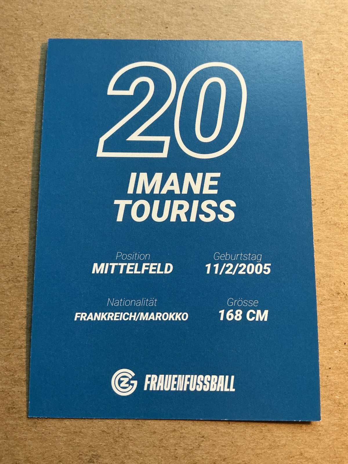 Imane Touriss, Morocco 🇲🇦 Grasshopper Club Zürich 2025/26 hand signed - Autographs-World