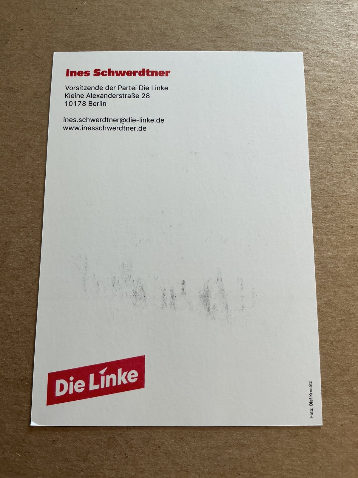 Ines Schwerdtner, Germany 🇩🇪 Member of Parlament 2025 hand signed - Autographs-World