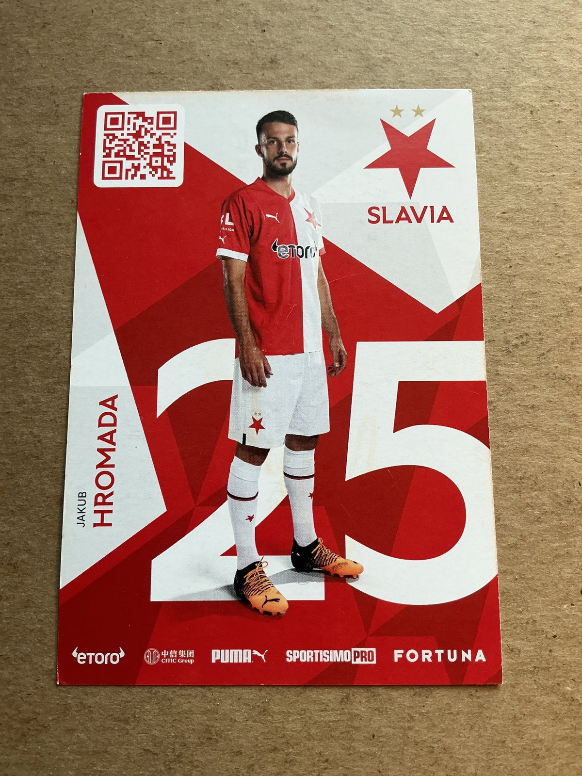 Jakub Hromada, Slovakia ๐ธ๐ฐ SK Slavia Prague 2022/23 hand signed - Autographs-World