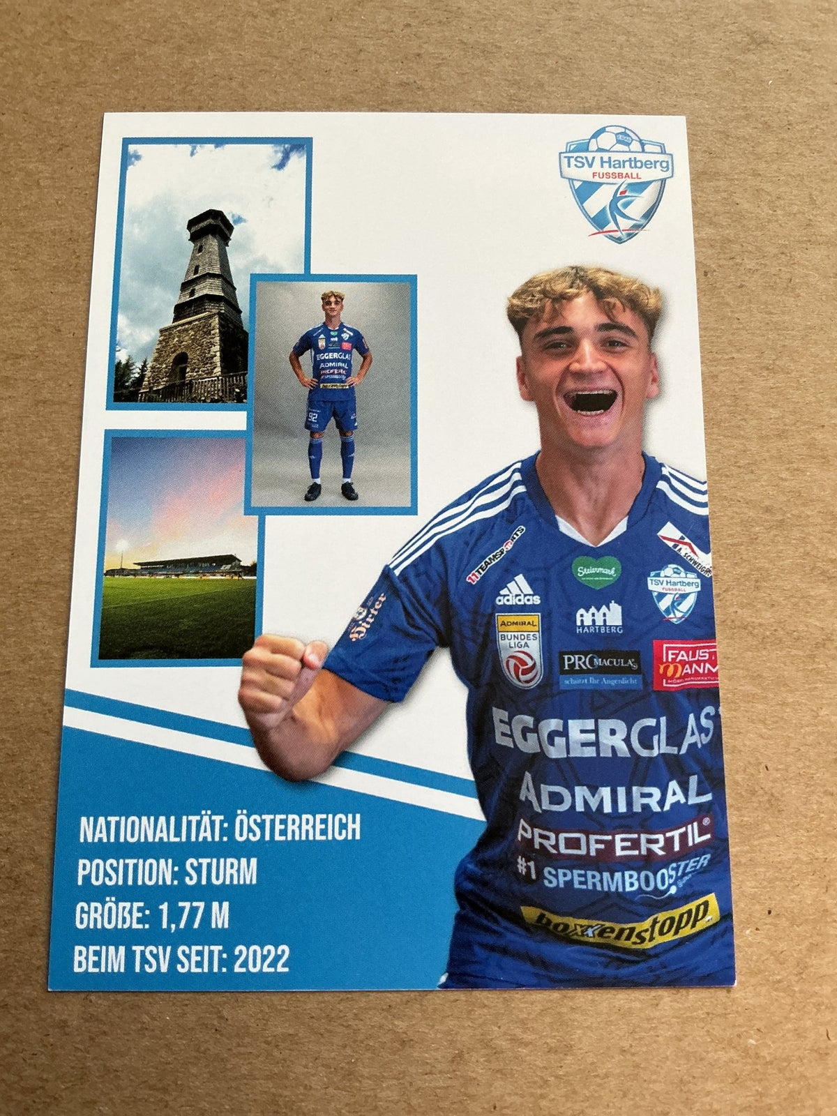 Jakub Knollmüller, Austria 🇦🇹 TSV Hartberg 2022/23 hand signed - Autographs-World