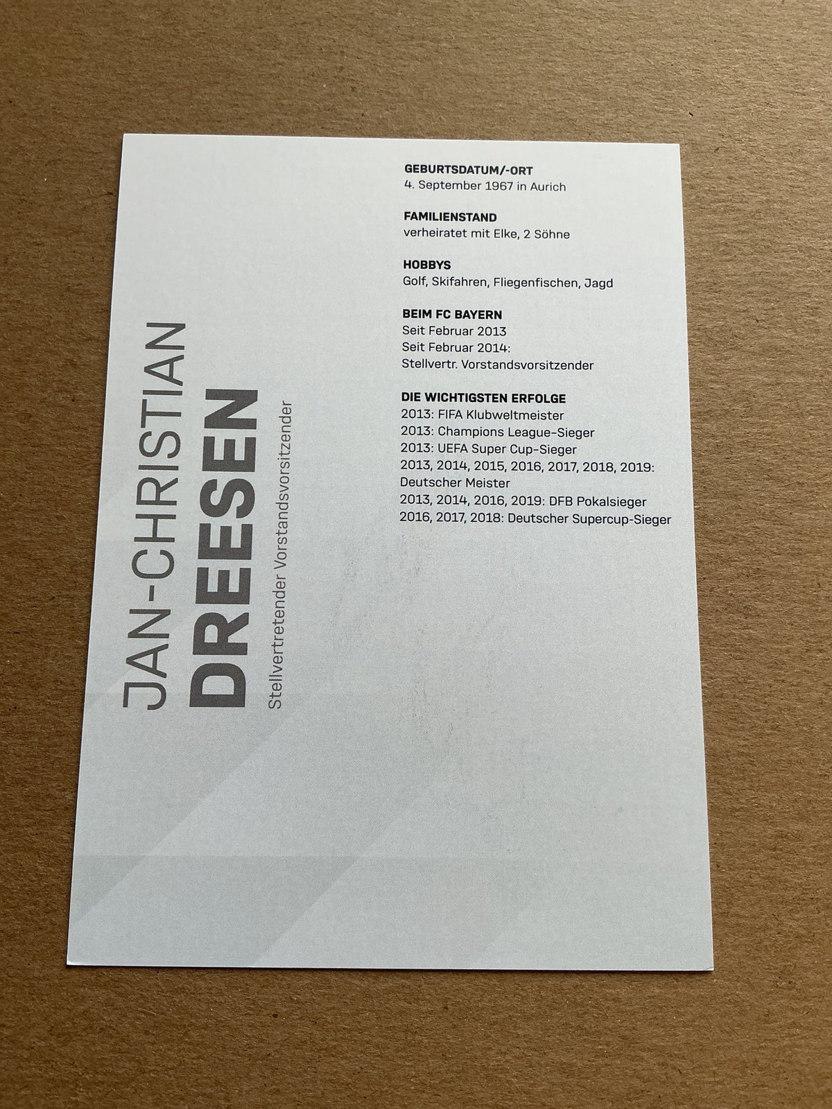 Jan-Christian Dreesen, Germany 🇩🇪 FC Bayern München 2019/20 hand signed - Autographs-World