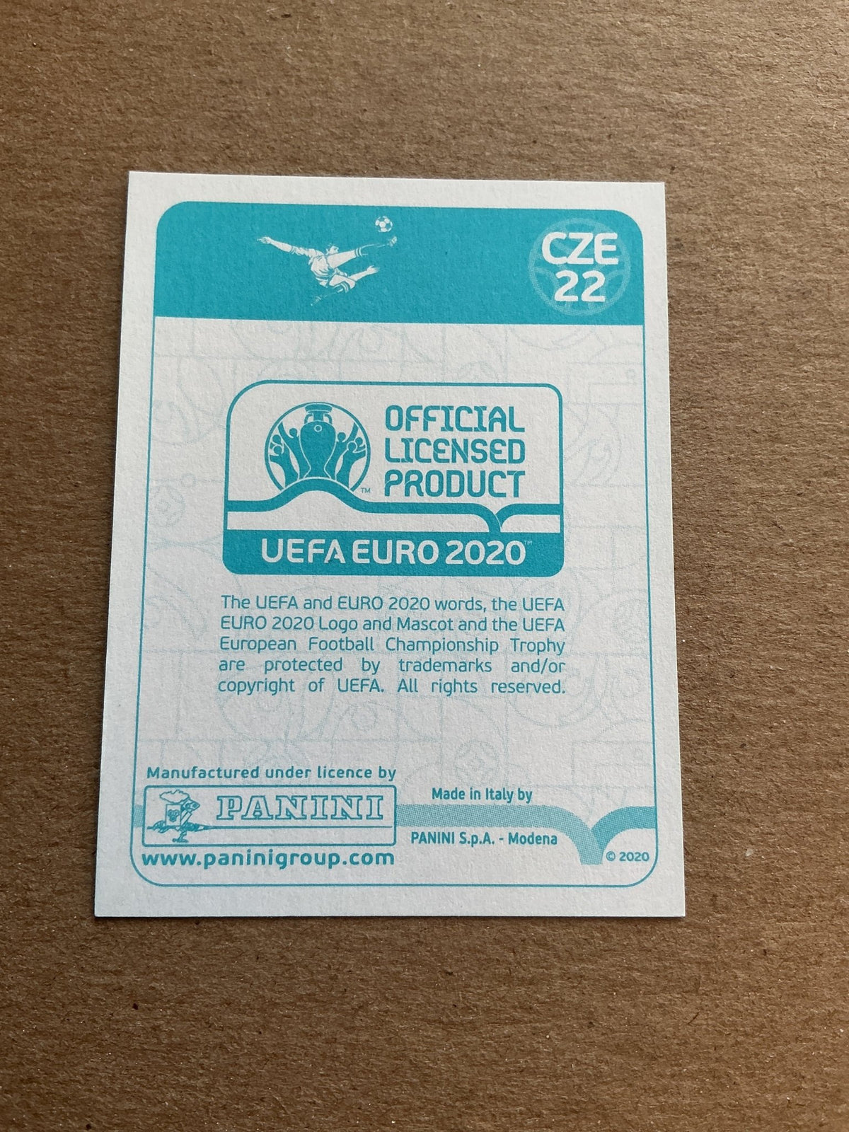 Jan Kopic, Czech Republic 🇨🇿 UEFA Euro 2020 Panini hand signed - Autographs-World