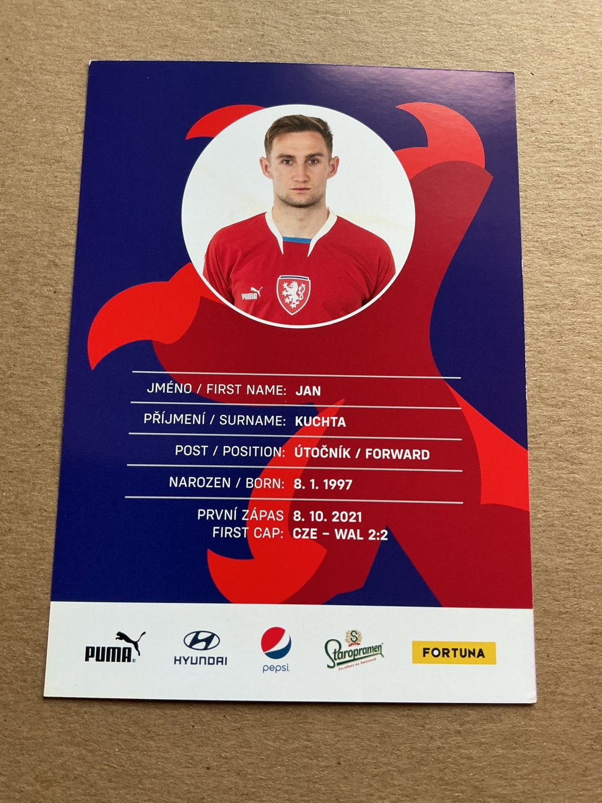 Jan Kuchta, Czech Republic 🇨🇿 2023 Sparta Prague hand signed - Autographs-World