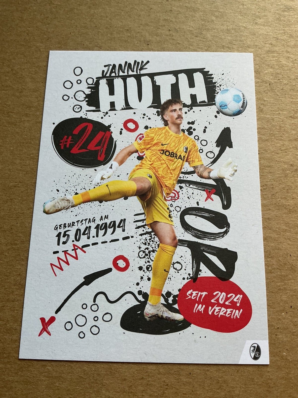Jannik Huth, Germany 🇩🇪 SC Freiburg 2024/25 hand signed - Autographs-World