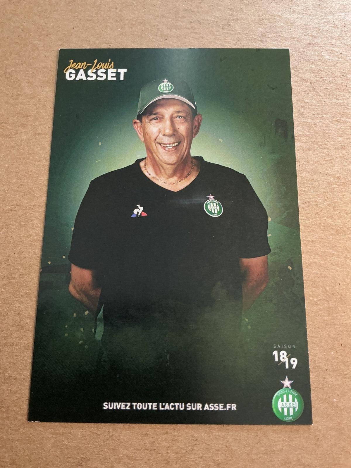 Jean-Louis Gasset, France 🇫🇷 AS Saint-Etienne 2018/19 hand signed - Autographs-World