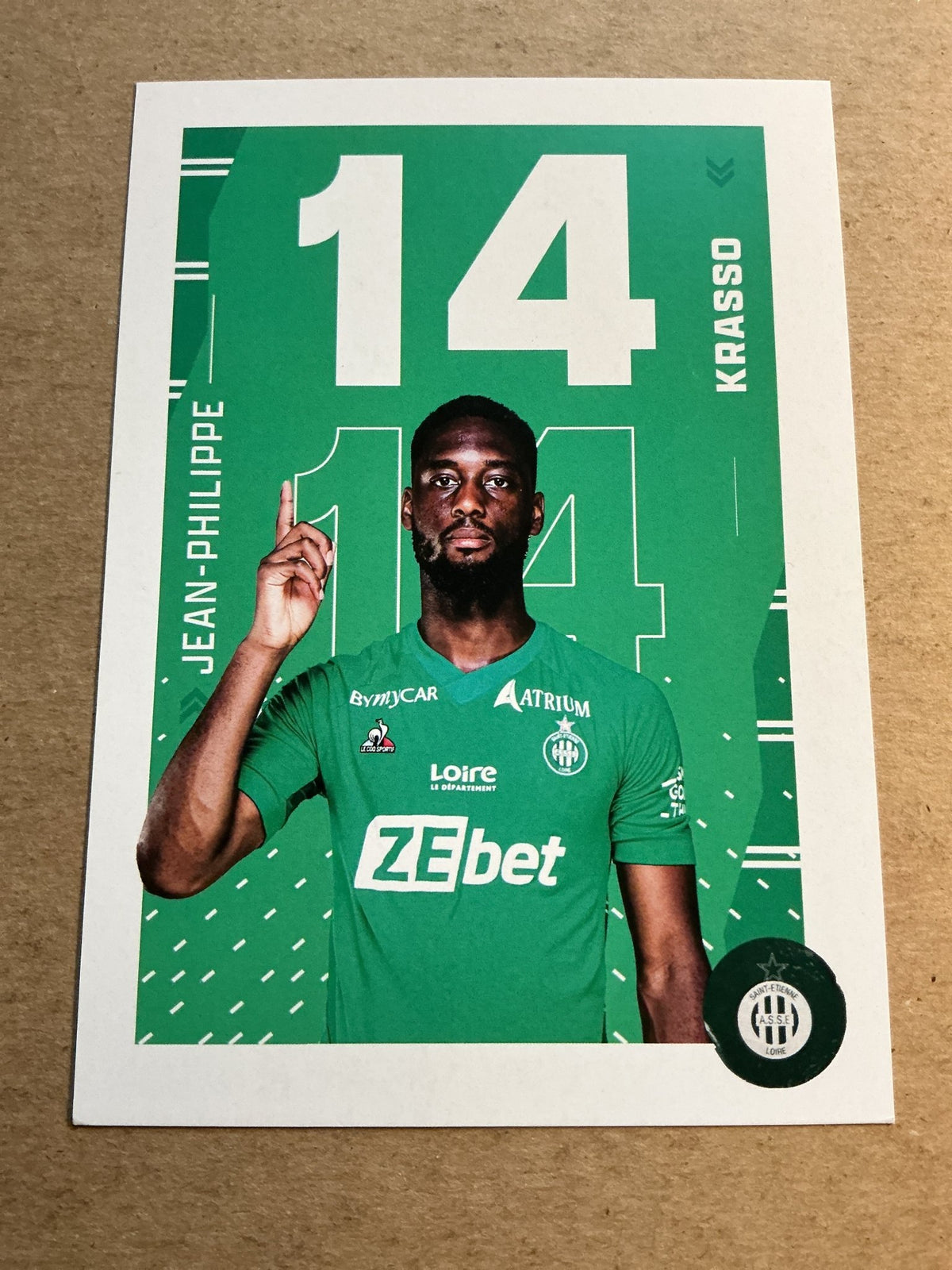 Jean-Philippe Krasso, Ivory Coast 🇨🇮 AS Saint-Étienne 2021/22 hand signed - Autographs-World