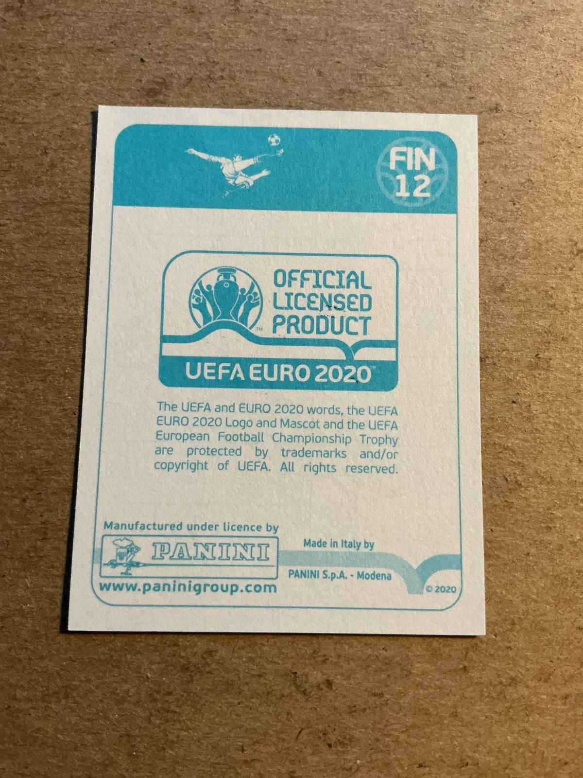 Jere Uronen, Finland 🇫🇮 UEFA Euro 2020 Panini hand signed - Autographs-World