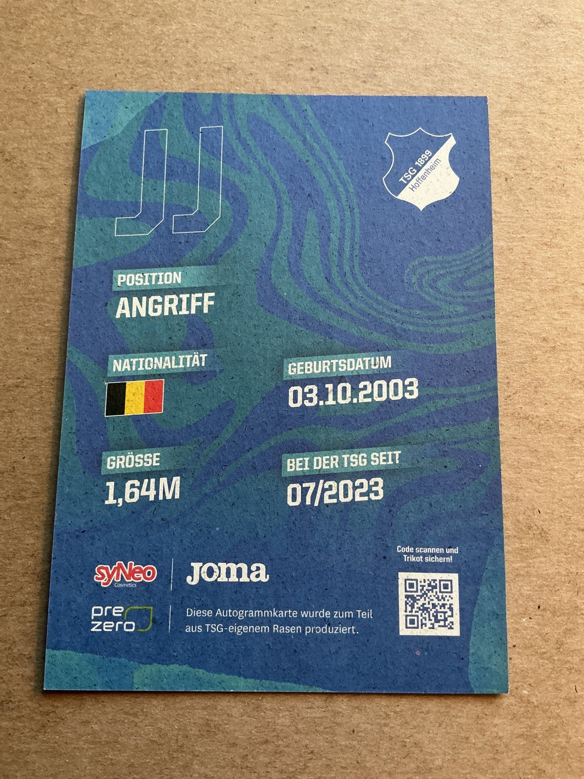 Jill Janssens, Belgium 🇧🇪 TSG Hoffenheim 1899 2023/24 hand signed - Autographs-World