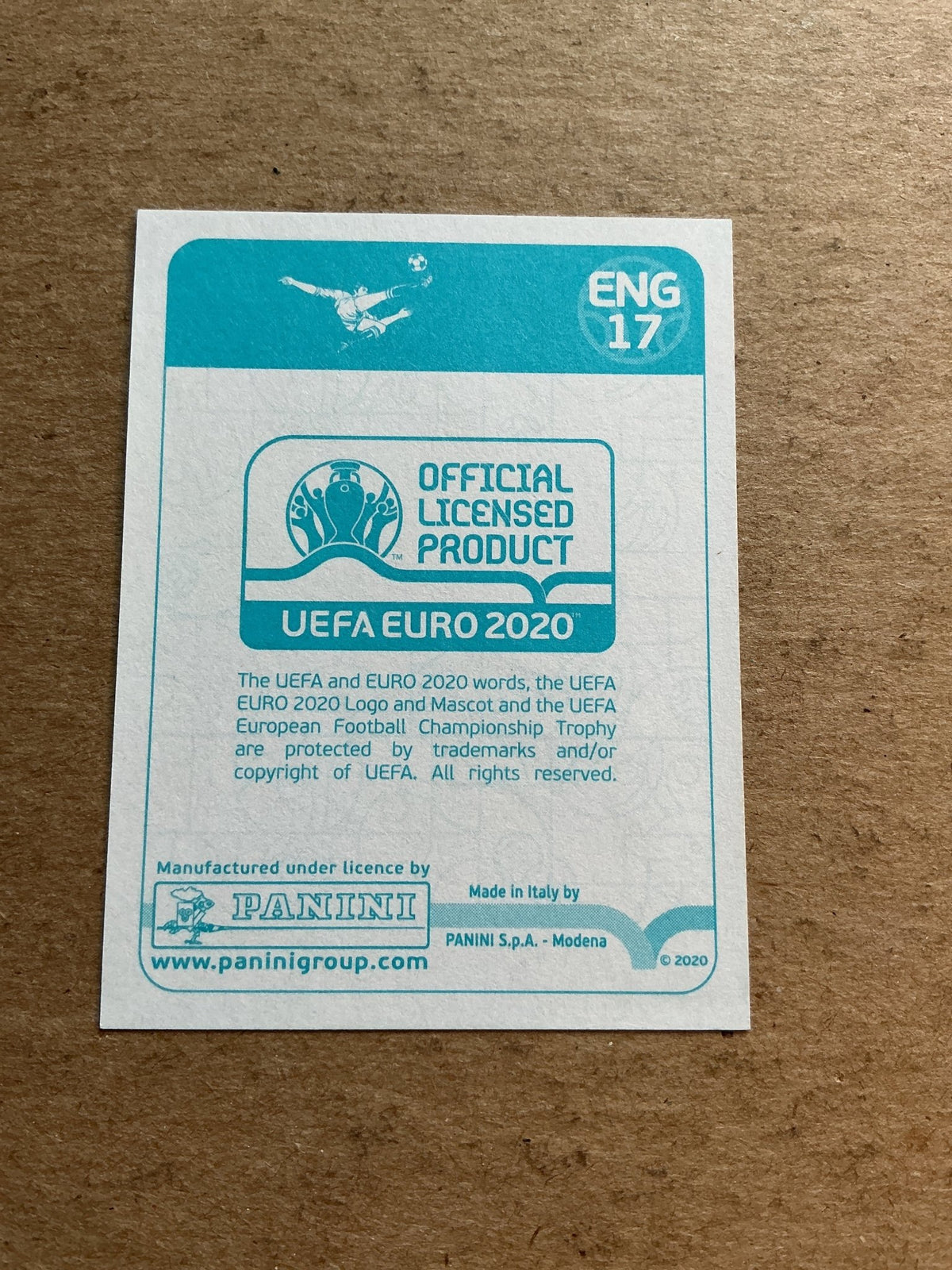 John Stones, England 🏴 UEFA Euro 2020 Panini hand signed - Autographs-World