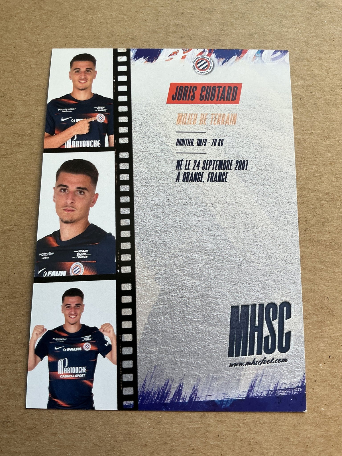 Joris Chotard, France π«π· Montpellier HSC 2022/23 hand signed - Autographs-World