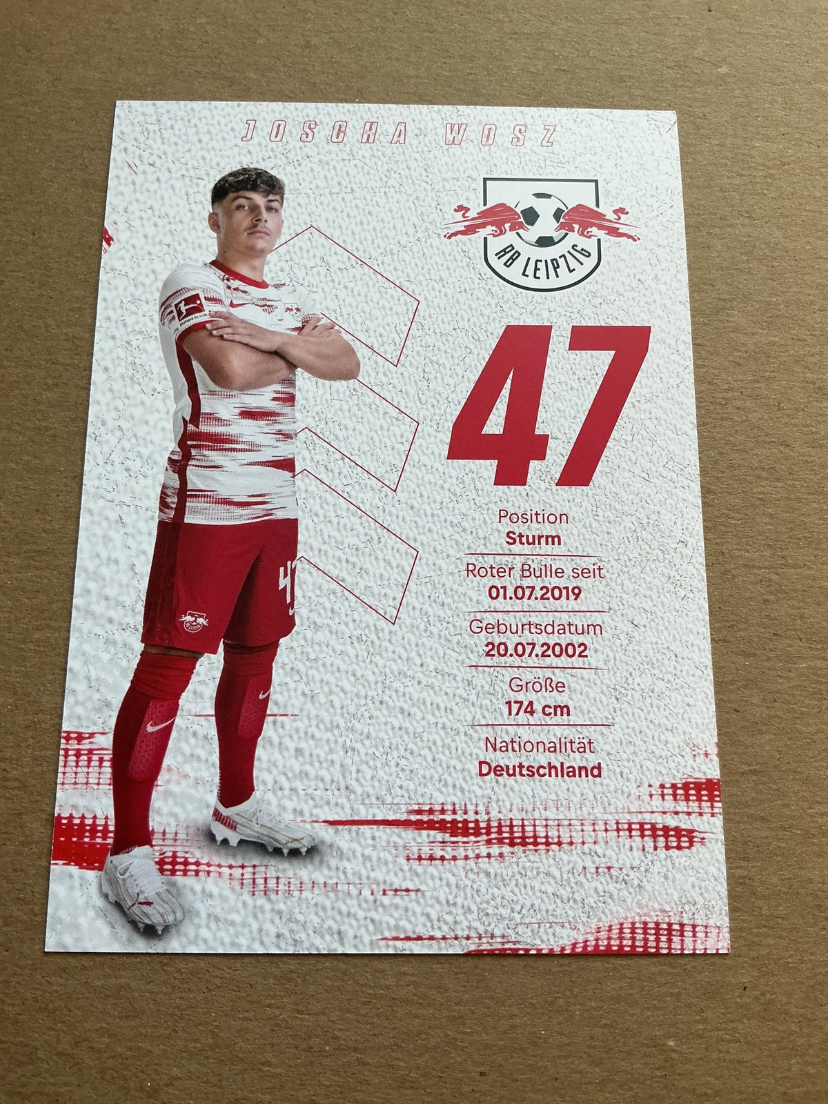 Joscha Wosz, Germany 🇩🇪 RB Leipzig 2021/22 hand signed - Autographs-World