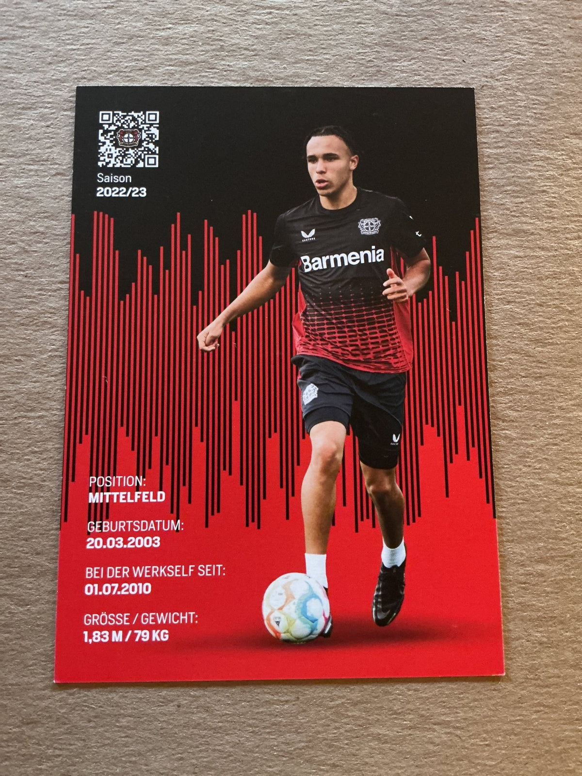 Joshua Eze, Germany 🇩🇪 Bayer 04 Leverkusen 2022/23 hand signed - Autographs-World