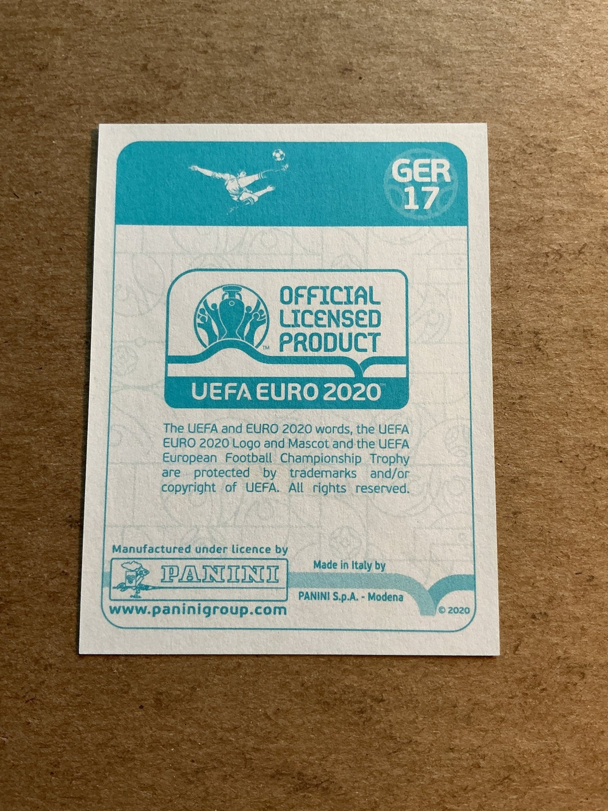Joshua Kimmich, Germany 🇩🇪 UEFA Euro 2020 Panini hand signed - Autographs-World