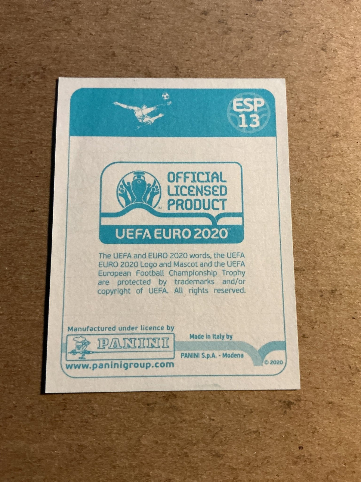 Juan Bernat, Spain 🇪🇸 UEFA Euro 2020 Panini hand signed - Autographs-World