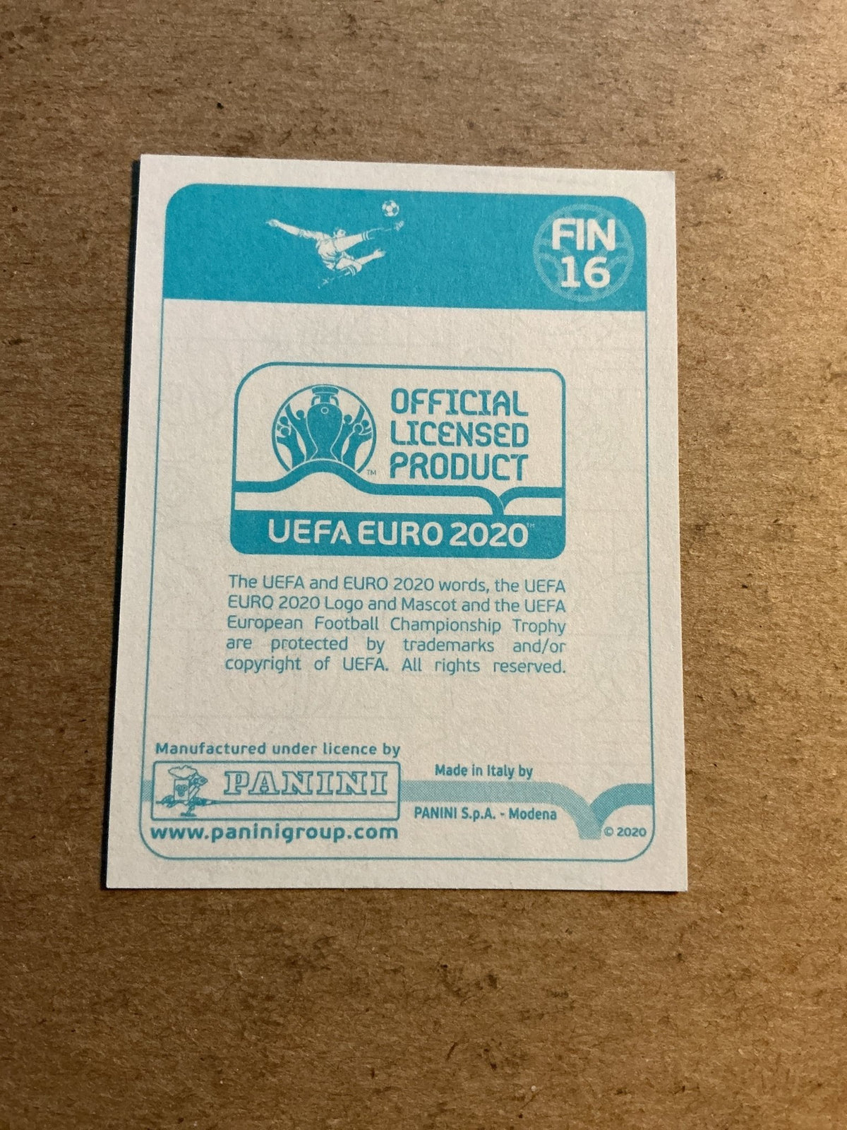 Jukka Raitala, Finland 🇫🇮 UEFA Euro 2020 Panini hand signed - Autographs-World