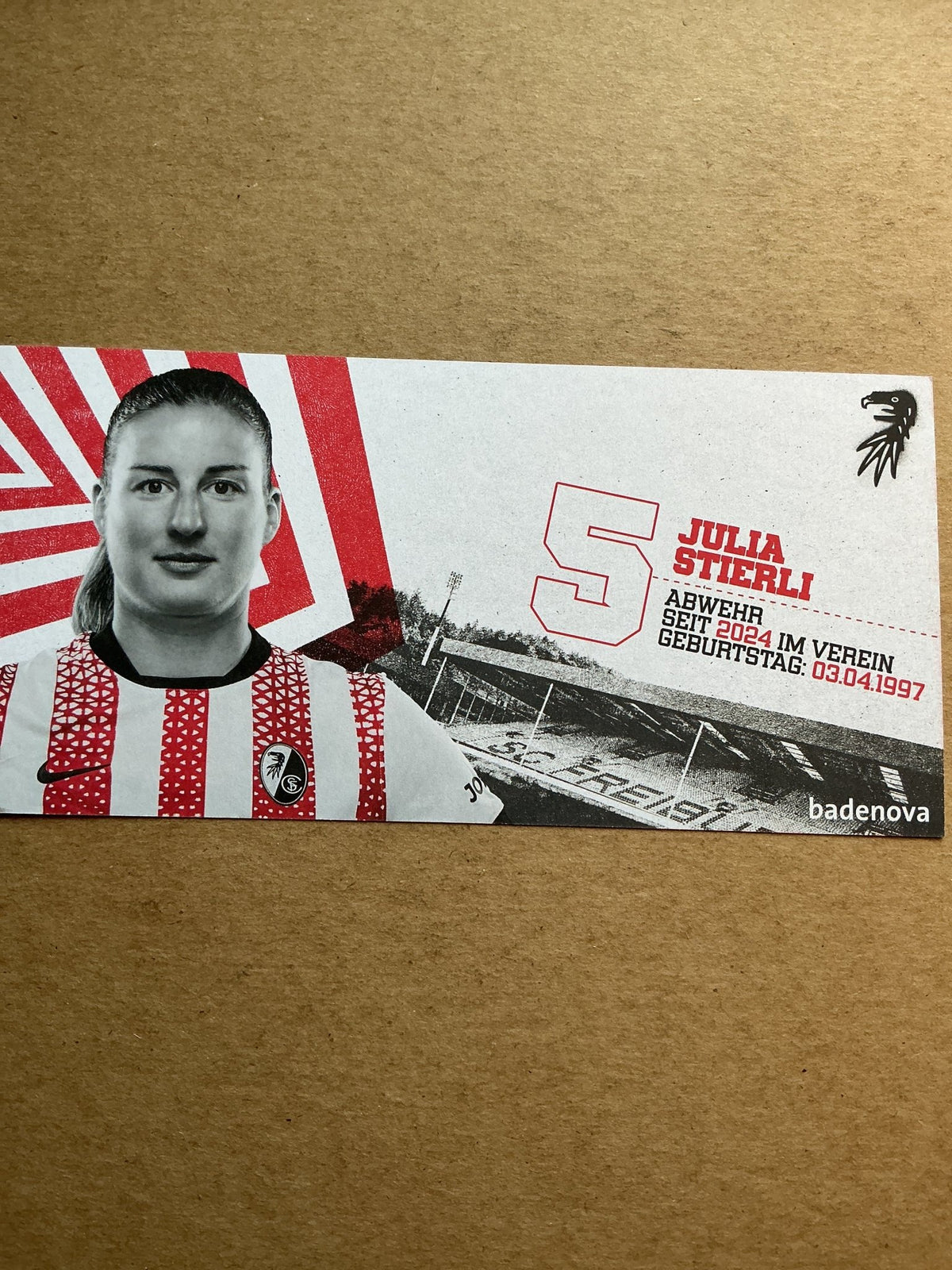 Julia Stierli, Switzerland 🇨🇭SC Freiburg 2025/26 hand signed - Autographs-World