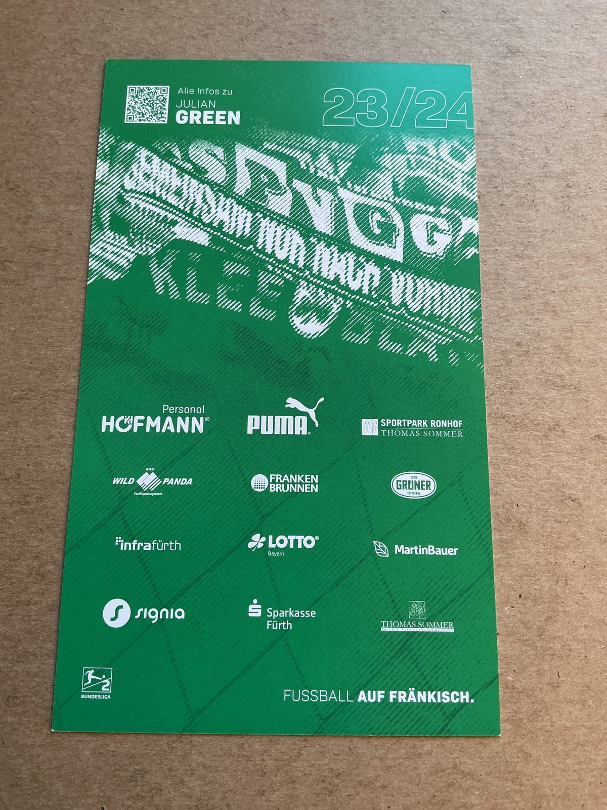 Julian Green, USA 🇺🇸 SpVgg Greuther Fürth 2023/24 hand signed - Autographs-World