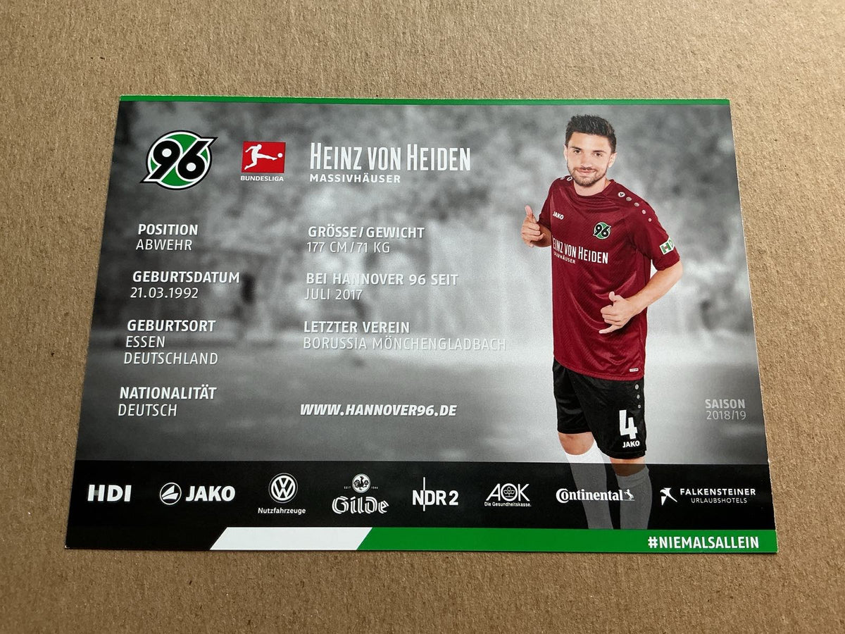 Julian Korb, Germany 🇩🇪 Hannover 96 2018/19 hand signed - Autographs-World
