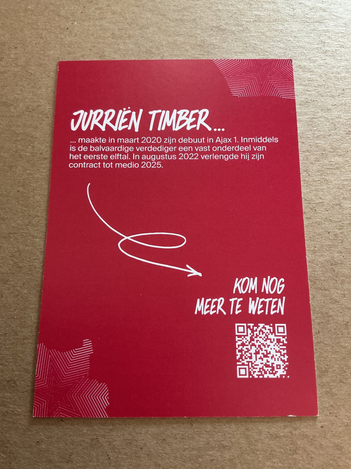 Jurrien Timber, Netherlands 🇳🇱 Ajax Amsterdam 2022/23 hand signed - Autographs-World