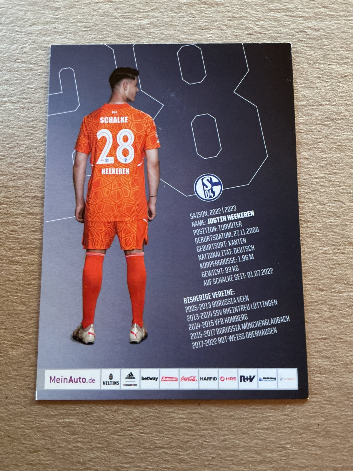 Justin Heekeren, Germany 🇩🇪 FC Schalke 04 2022/23 hand signed - Autographs-World