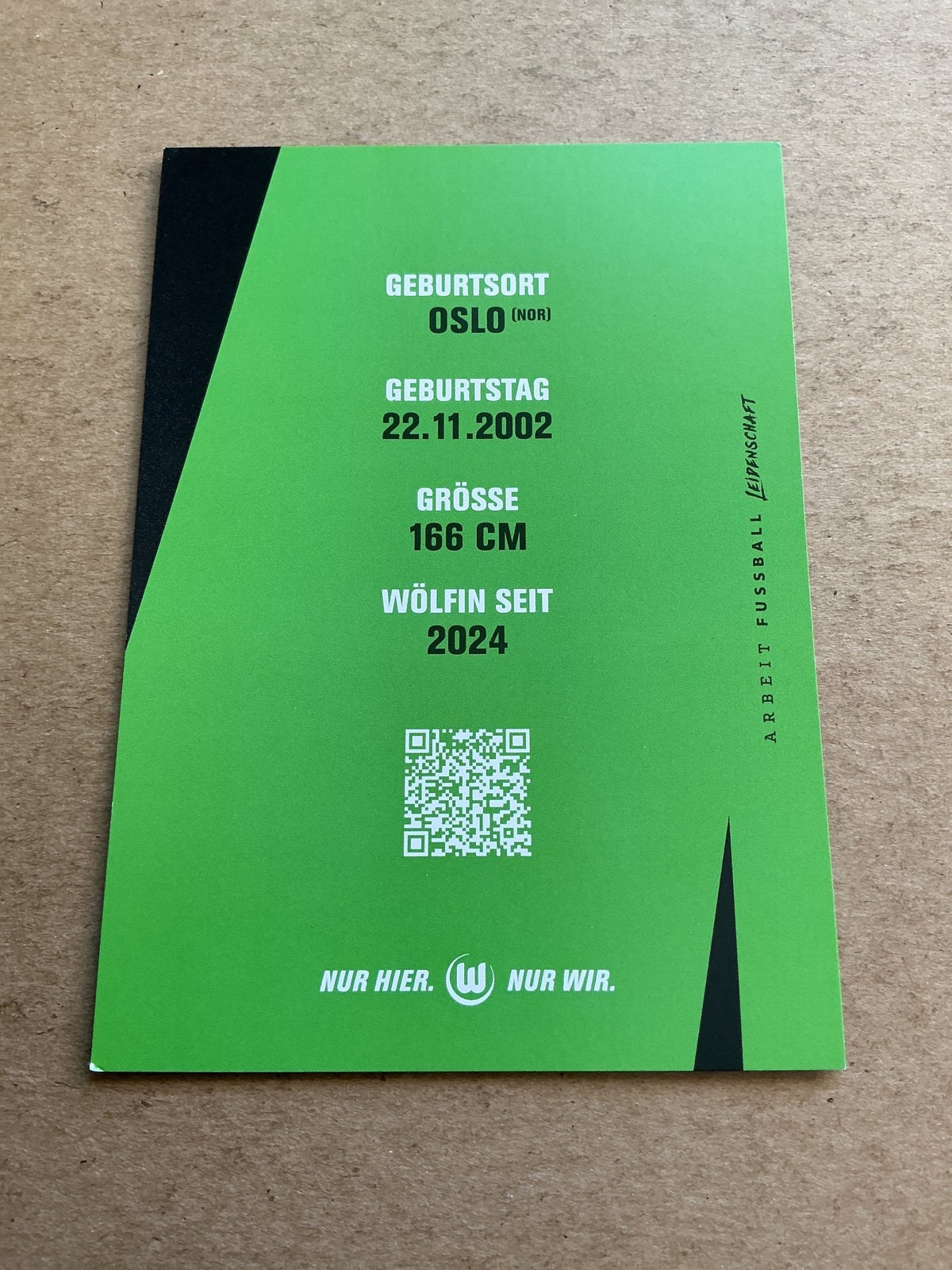 Justine Kielland, Norway 🇳🇴 VfL Wolfsburg 2025/26 hand signed - Autographs-World