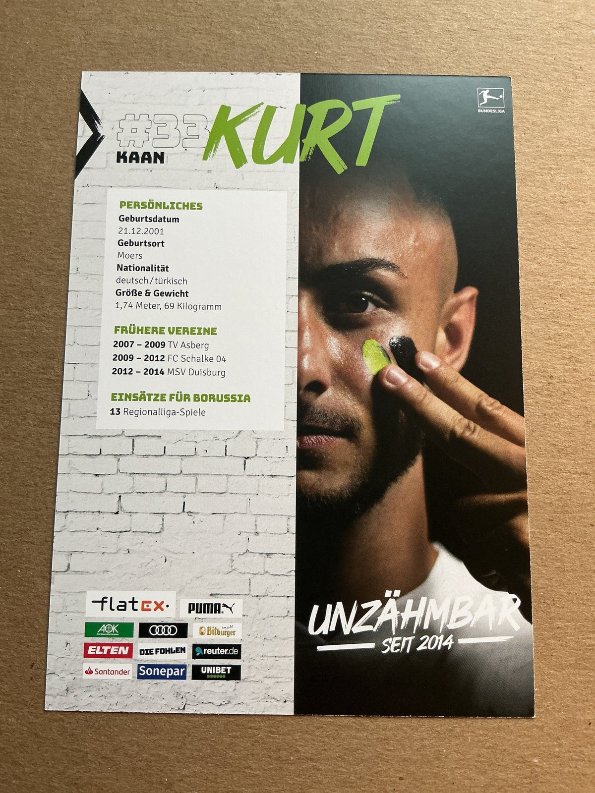 Kaan Kurt, Germany 🇩🇪 Borussia Mönchengladbach 2020/21 hand signed - Autographs-World