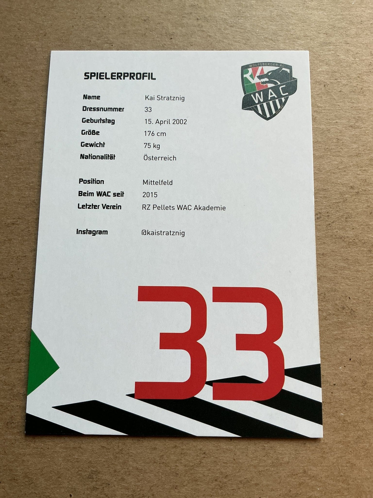 Kai Straznig, Austria 🇦🇹 Wolfsberger AC 2020/21 hand signed - Autographs-World