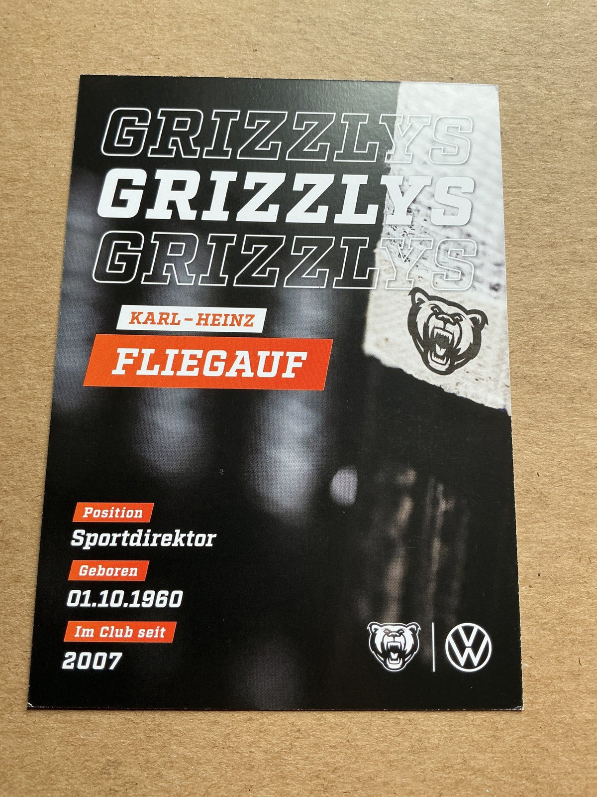 Karl-Heinz Fliegauf, Germany 🇩🇪 Grizzlys Wolfsburg 2024/25 hand signed - Autographs-World