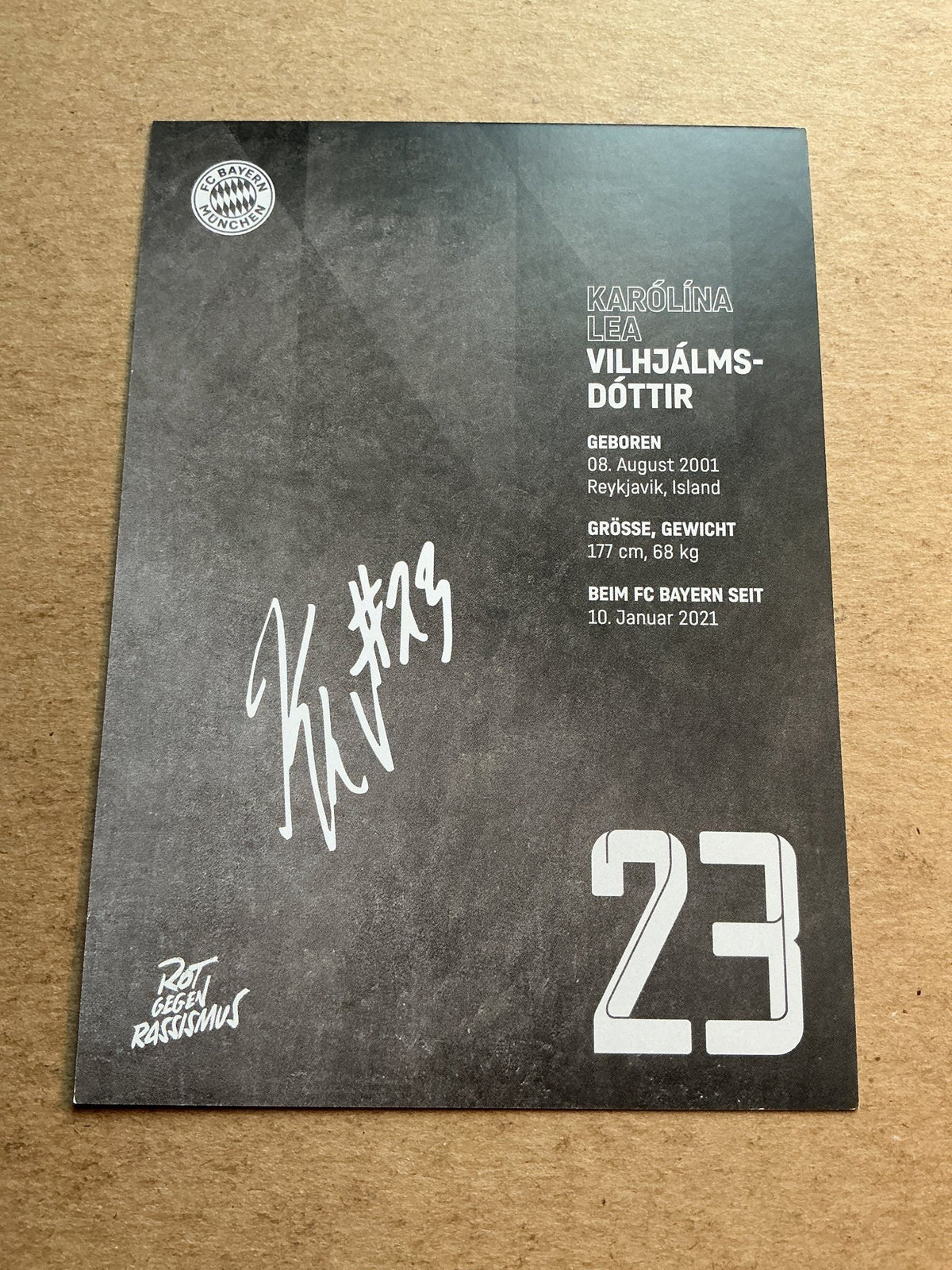 Karólína Lea Vilhjálmsdóttir, Iceland 🇮🇸 FC Bayern München 2022/23 hand signed - Autographs-World