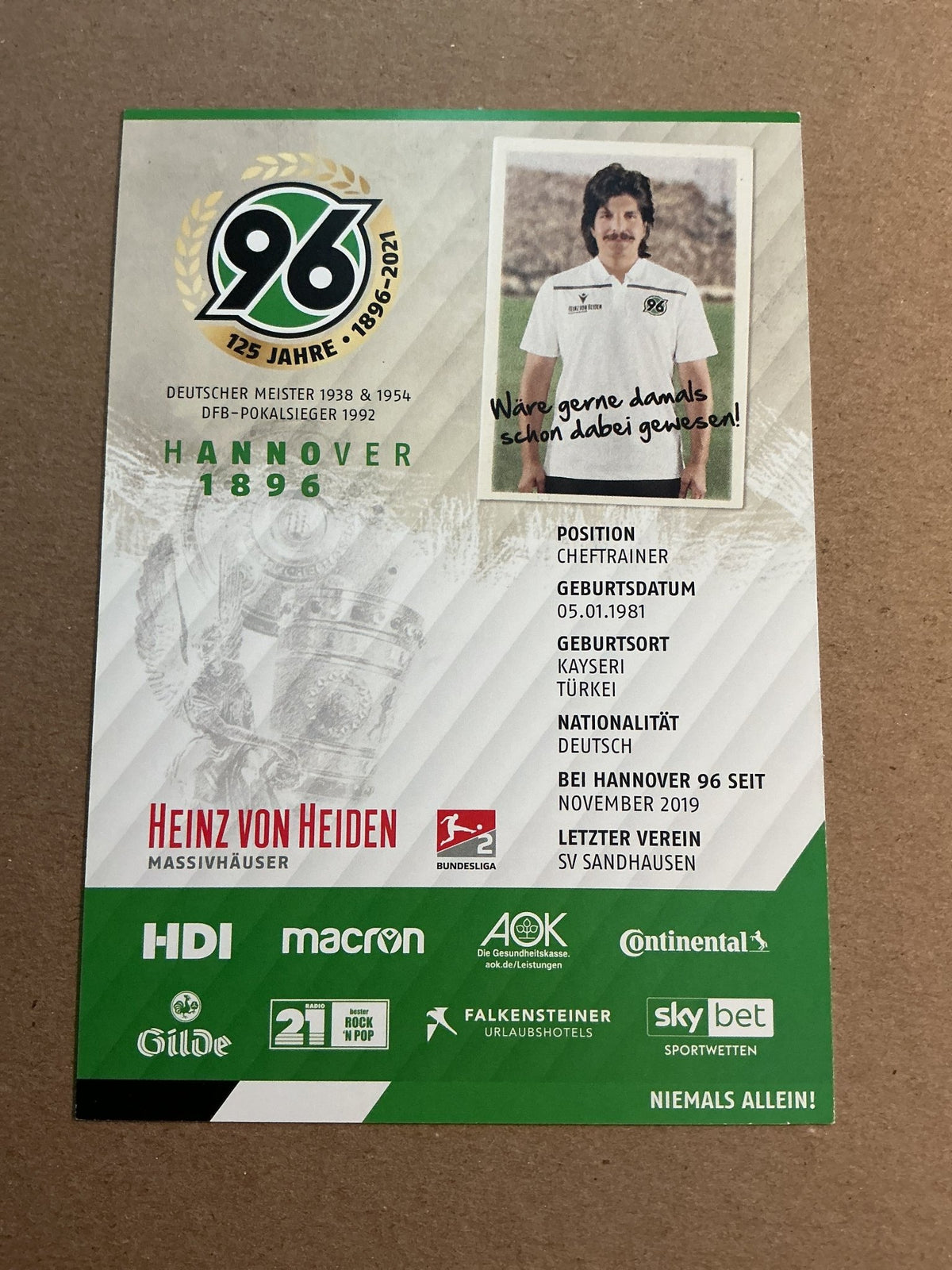 Kenan Kocak, Germany 🇩🇪 Hannover 96 2020/21 hand signed - Autographs-World