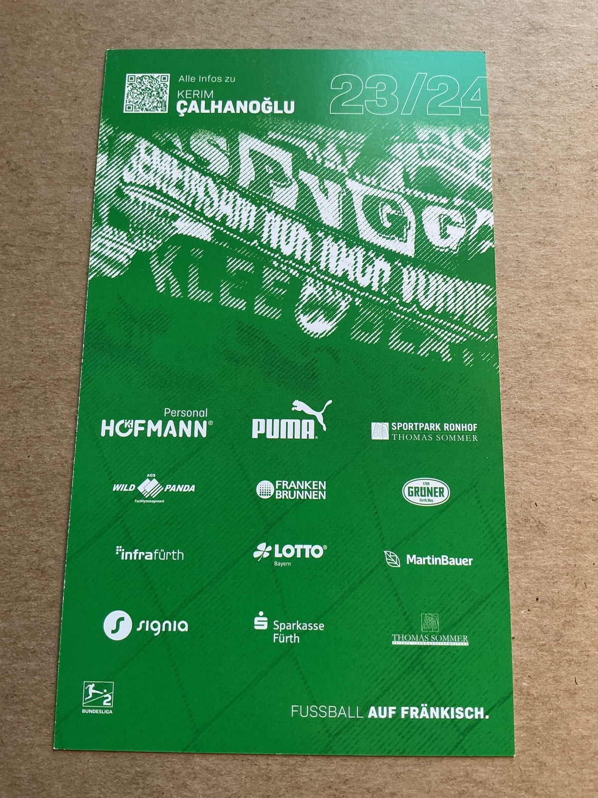 Kerim Çalhanoğlu, Germany 🇩🇪 SpVgg Greuther Fürth 2023/24 hand signed - Autographs-World