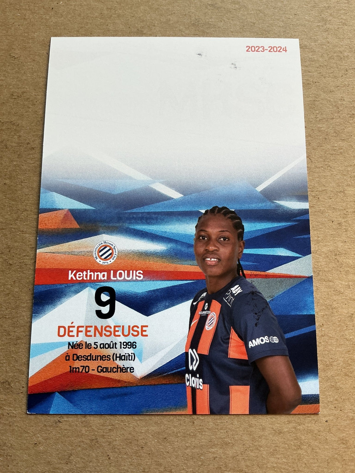 Kethna Louis, Haiti ðŸ‡ðŸ‡¹ Montpellier HSC 2023/24 hand signed - Autographs-World