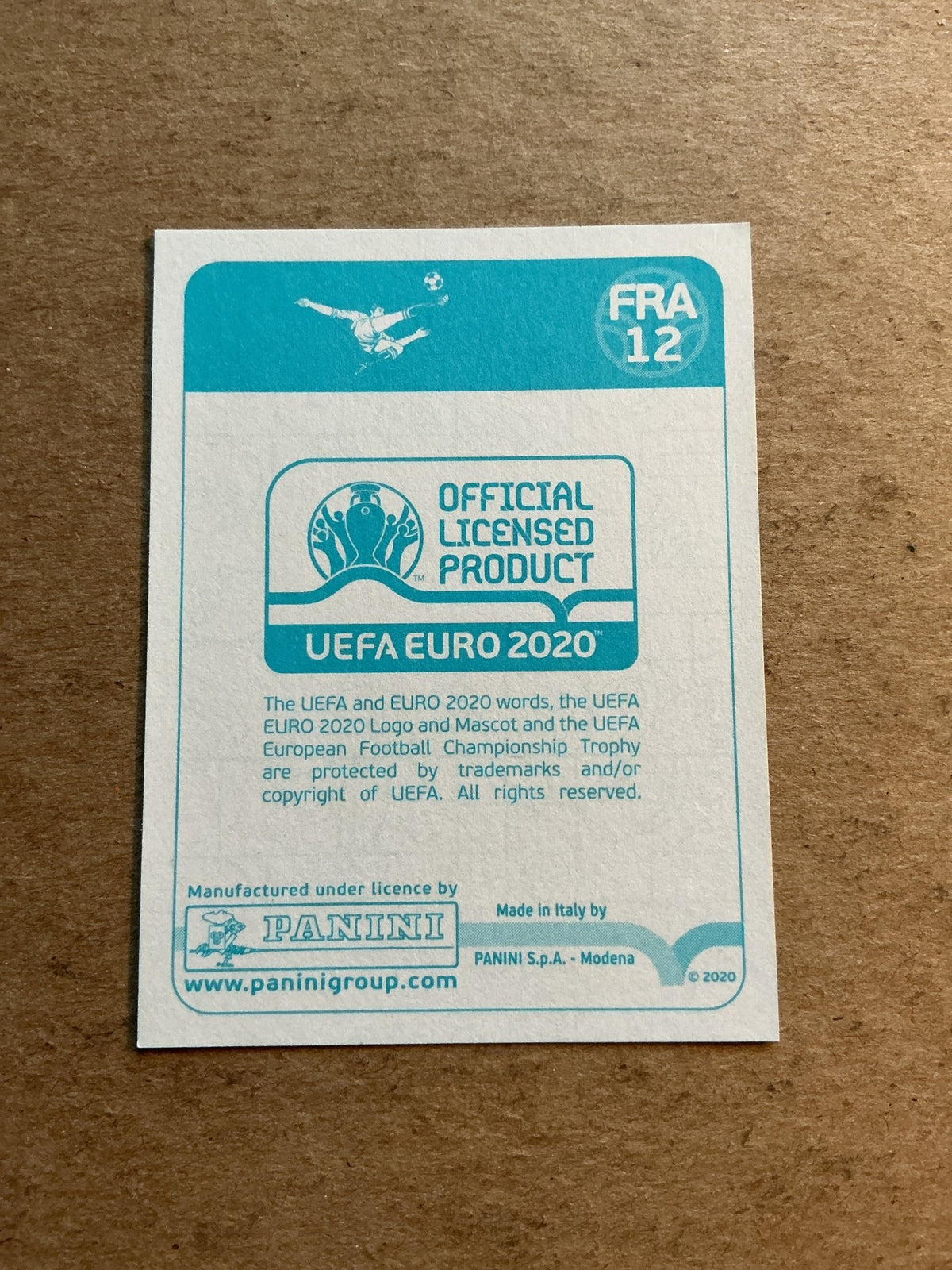 Kurt Zouma, France 🇫🇷 UEFA Euro 2020 Panini hand signed - Autographs-World