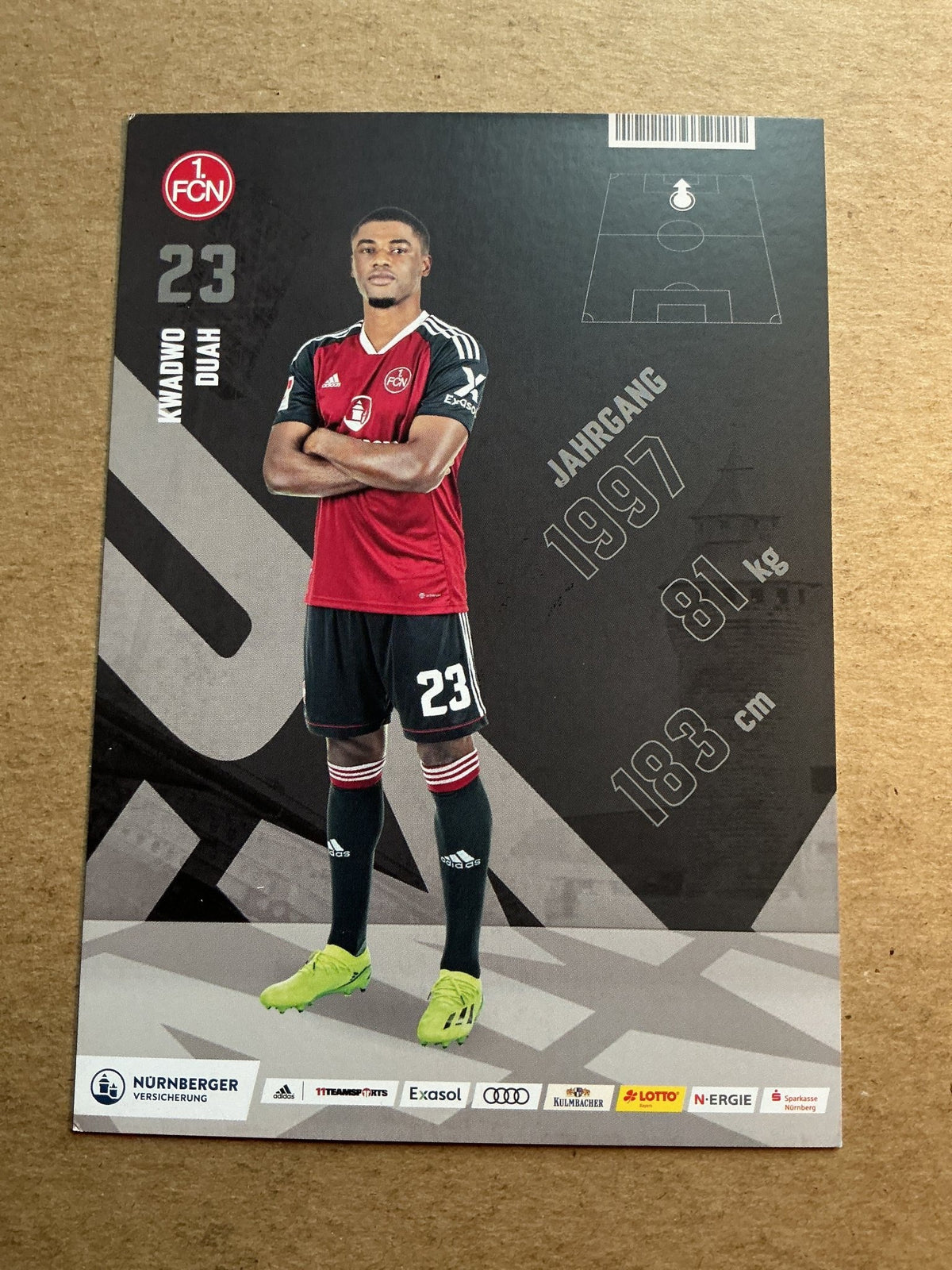 Kwadwo Duah, Switzerland 🇨🇭 1.FC Nürnberg 2022/23 hand signed - Autographs-World