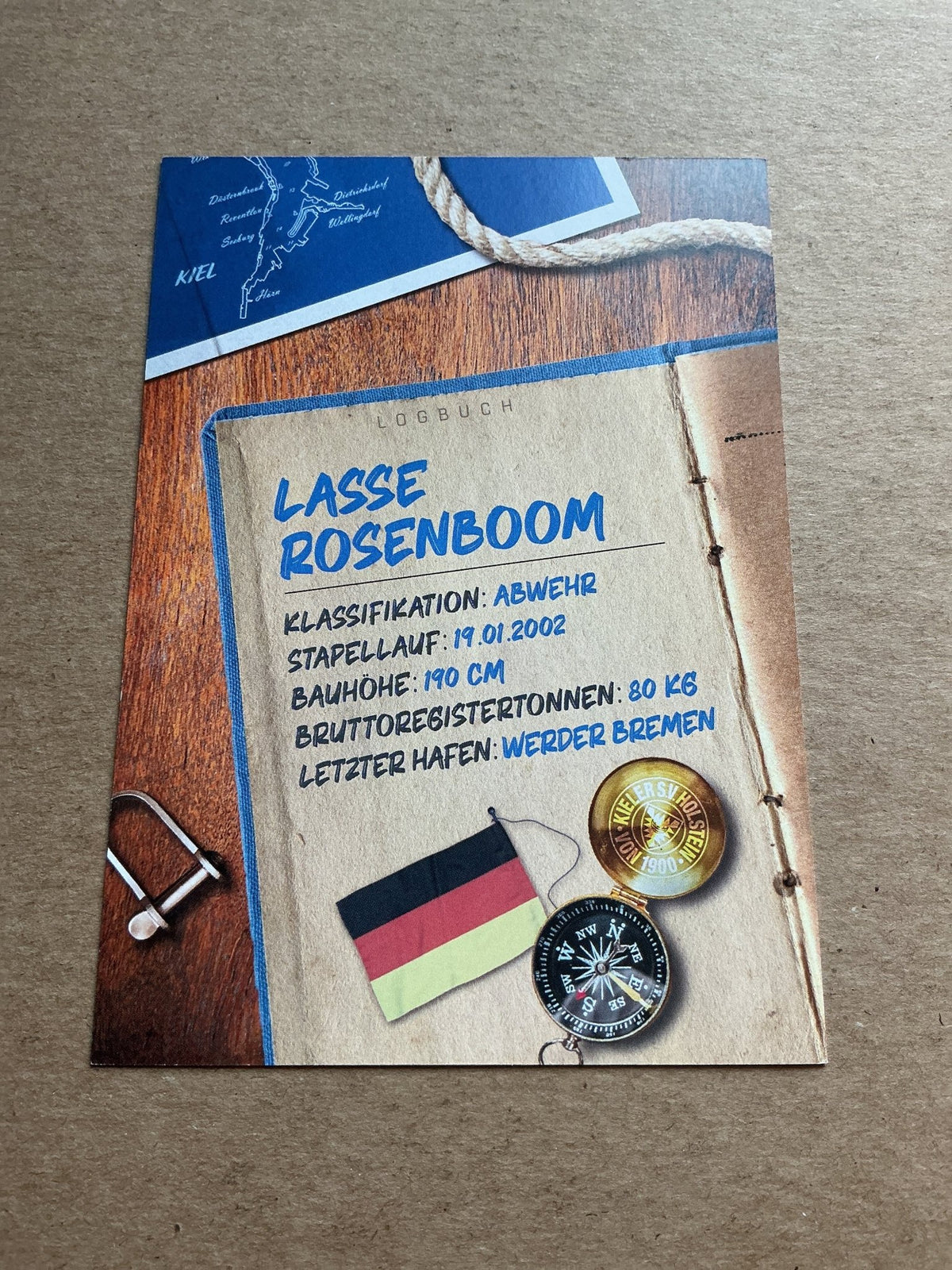 Lasse Rosenboom, Germany 🇩🇪 Holstein Kiel 2024/25 hand signed - Autographs-World
